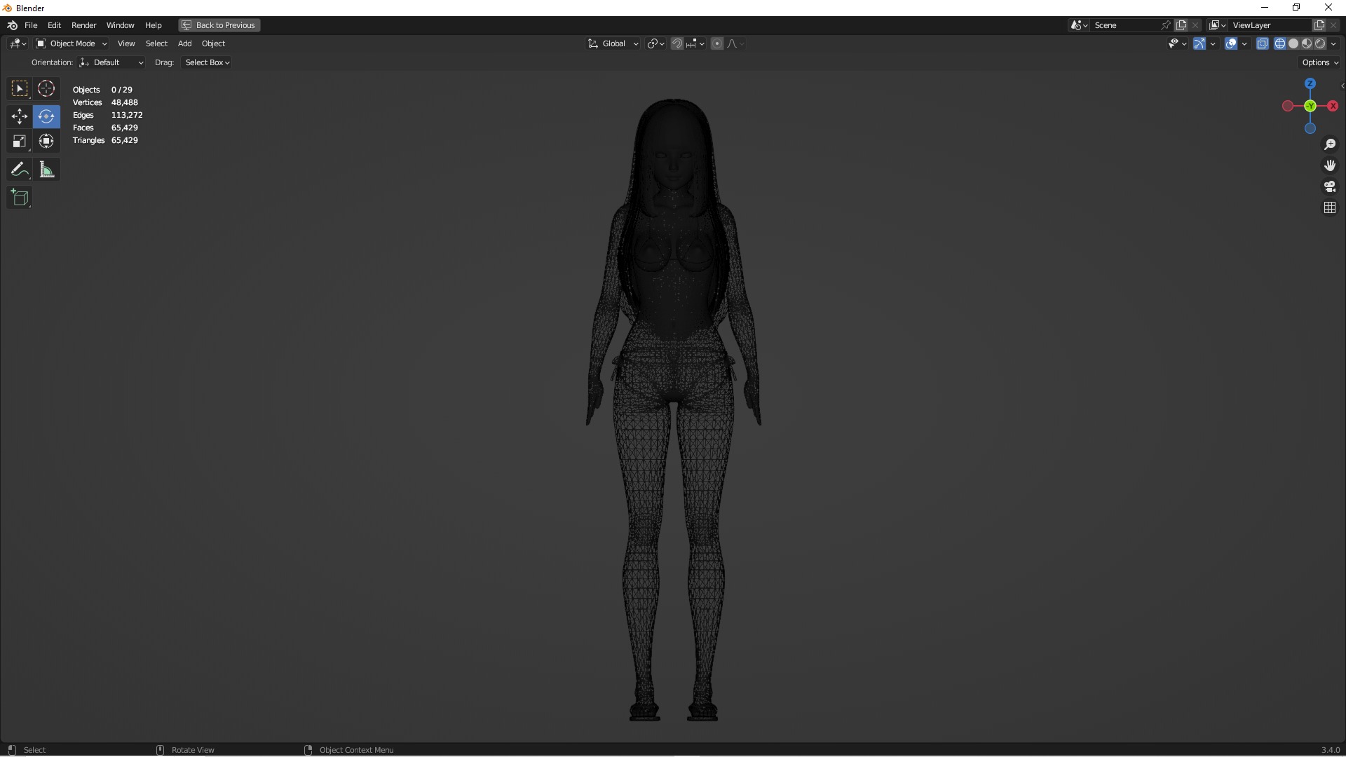 Bikini 0009 - UE5 - Unity - Blender - Animated Low-poly 3D model_11
