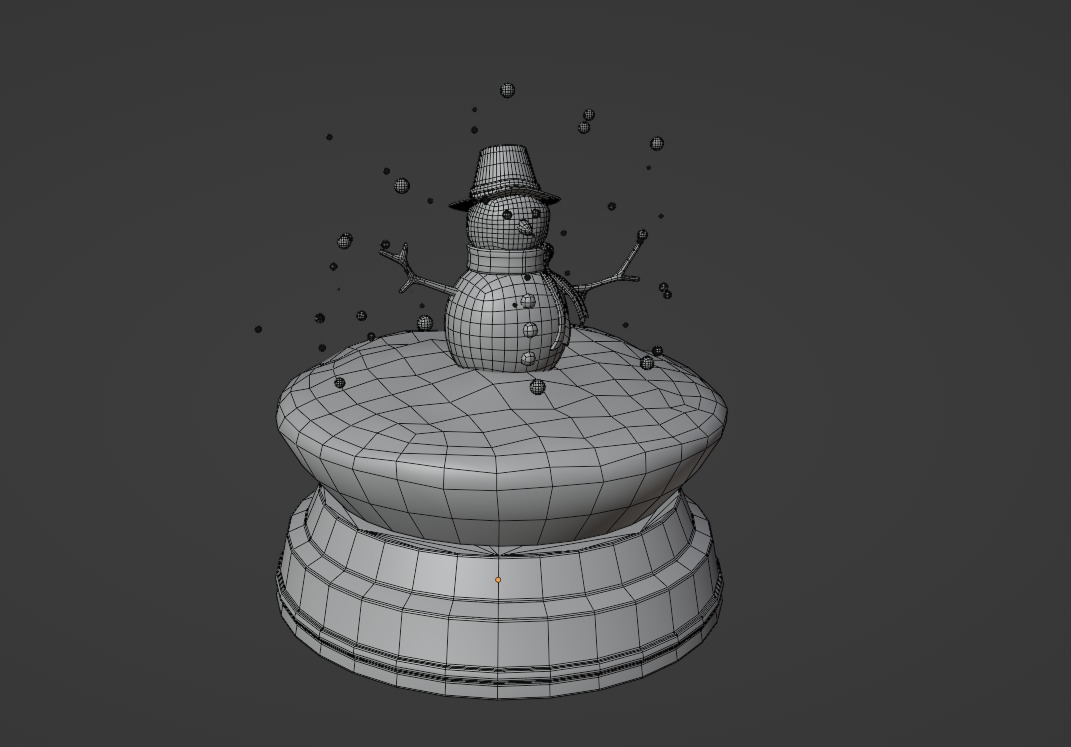 Christmas Glass  ball Low-poly 3D model_7