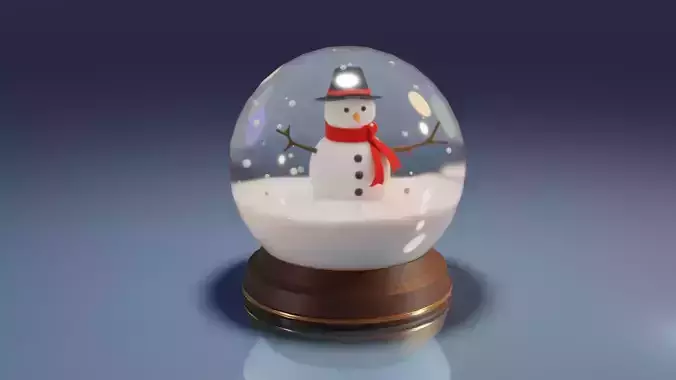 Christmas Glass  ball Low-poly 3D model