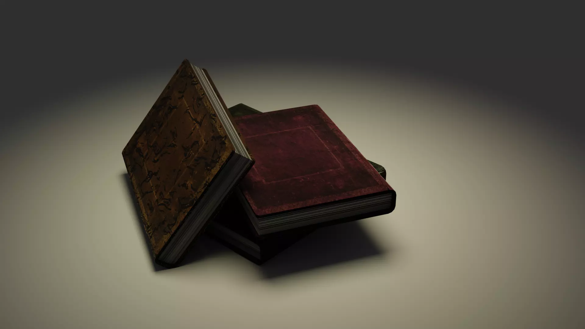 Old Book Low-poly 3D model_0
