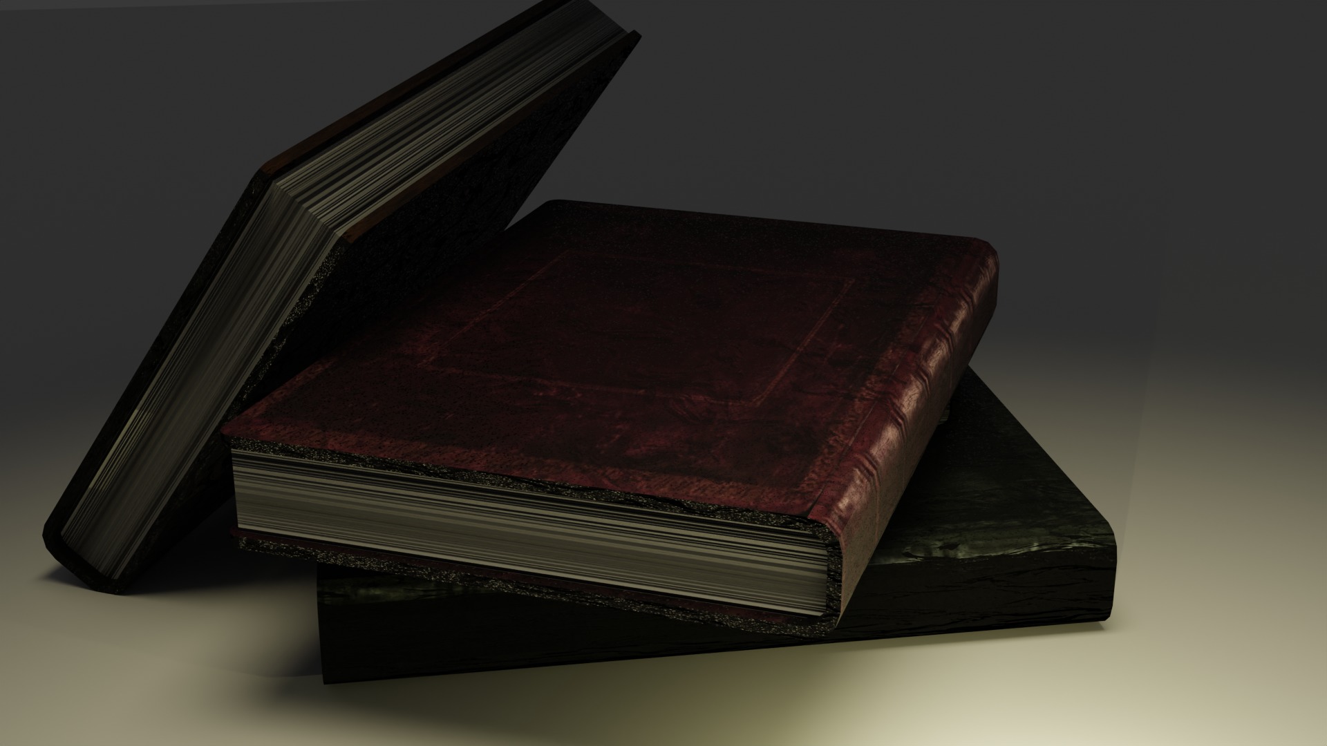 Old Book Low-poly 3D model_1