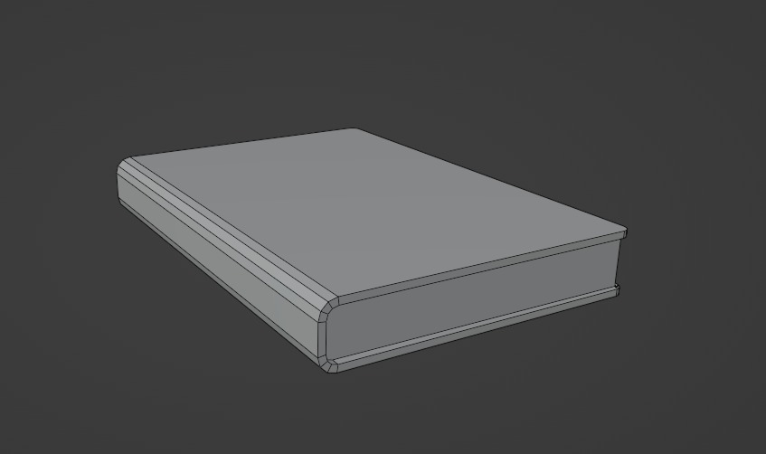 Old Book Low-poly 3D model_3