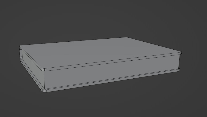 Old Book Low-poly 3D model_4