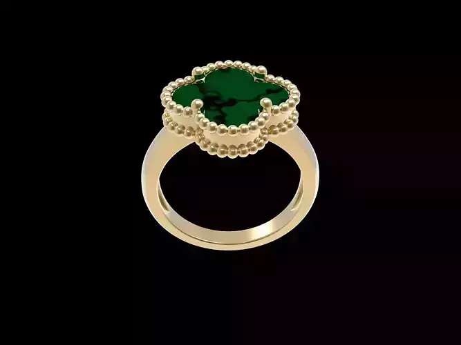 Flower ring with Mother of pearl 12mm flower