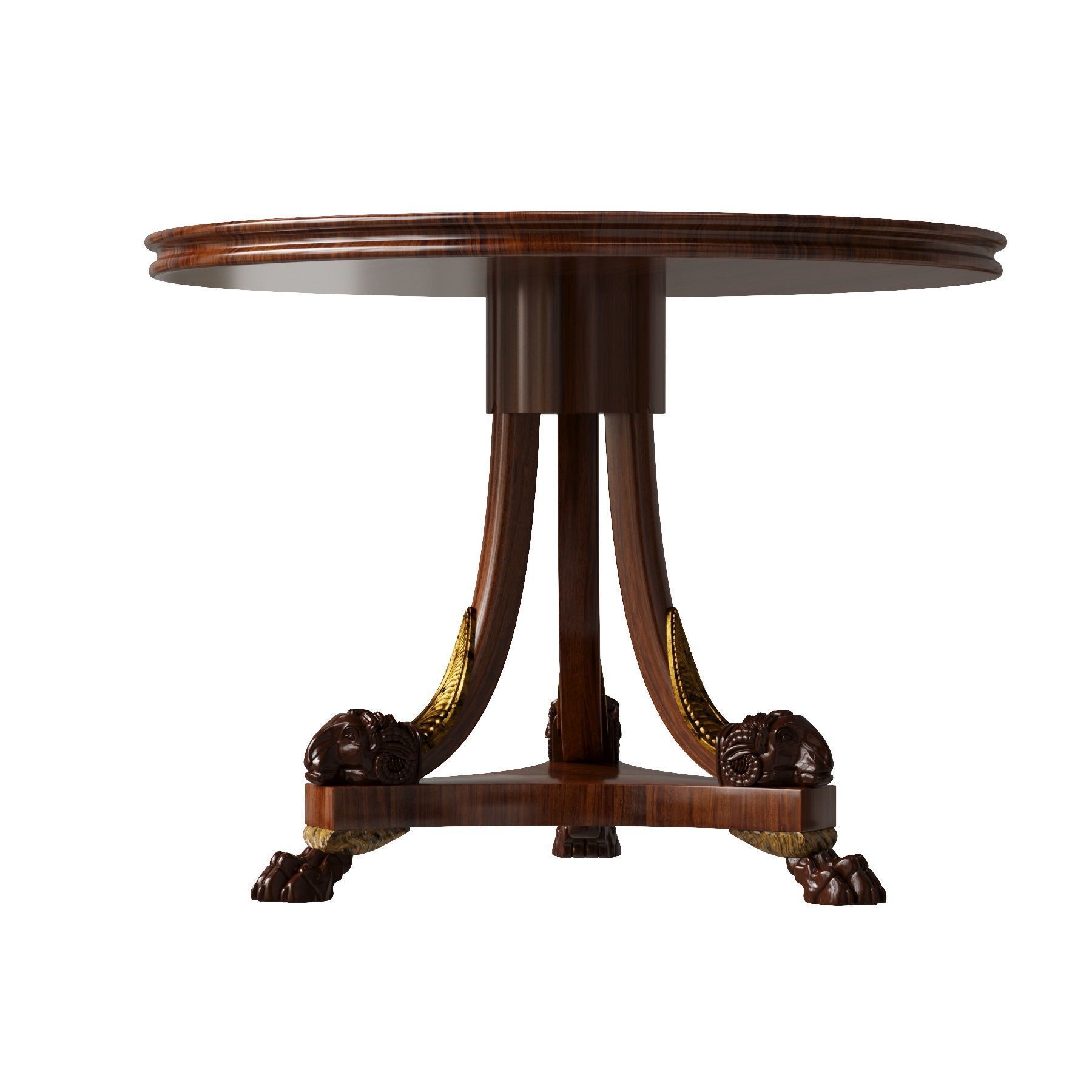 Early 19th Century Italian Centre Table Rams Head 3D model_3