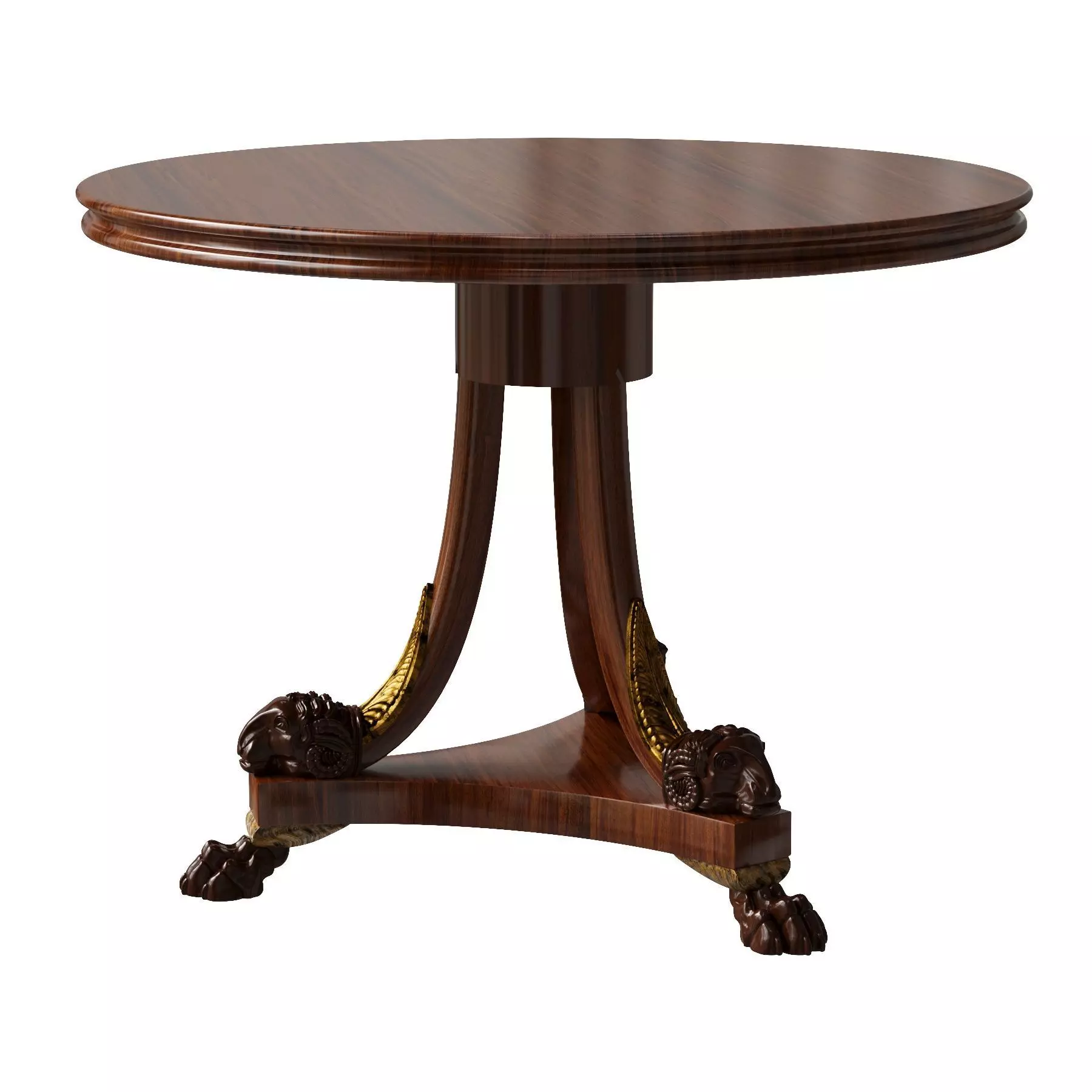 Early 19th Century Italian Centre Table Rams Head 3D model_0