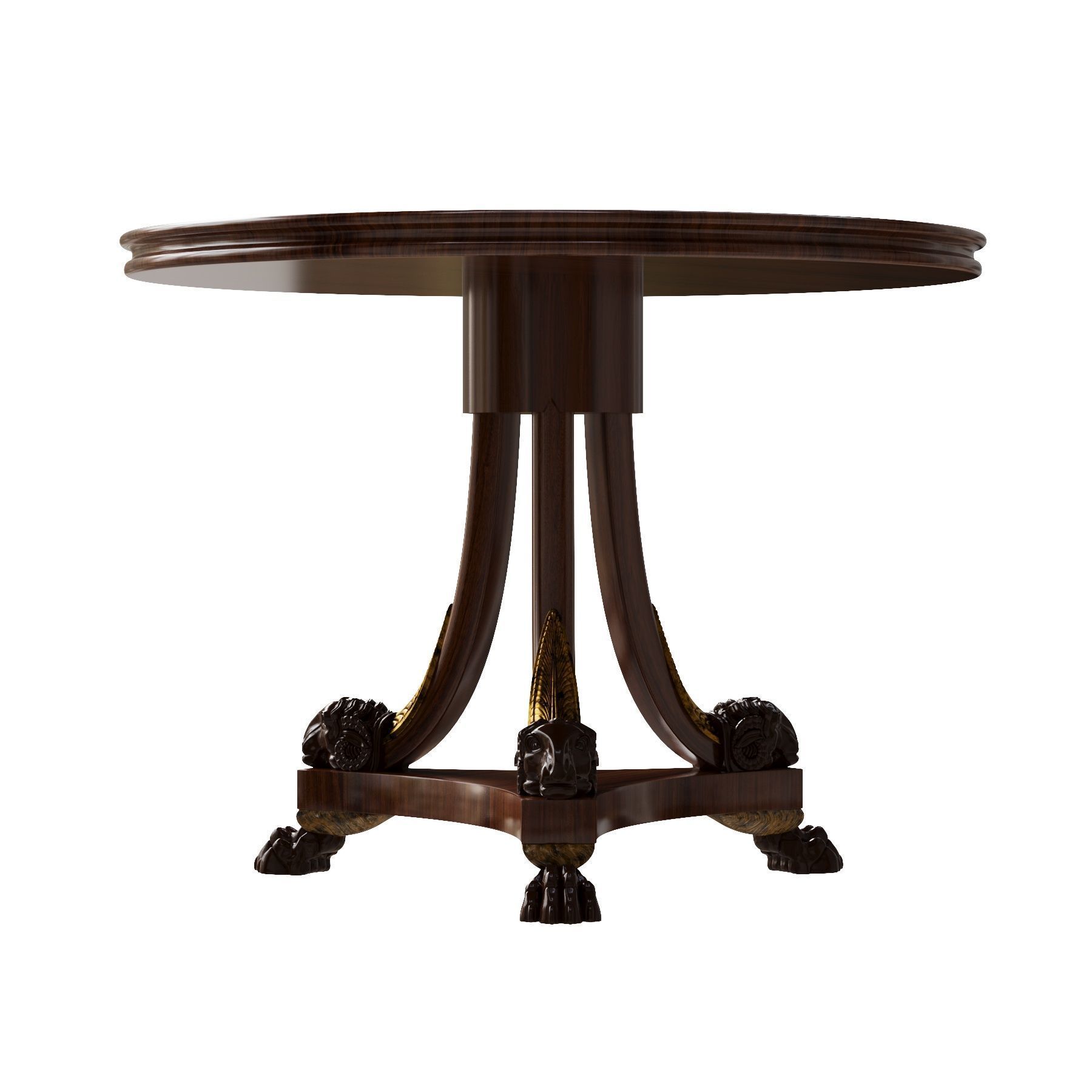 Early 19th Century Italian Centre Table Rams Head 3D model_2