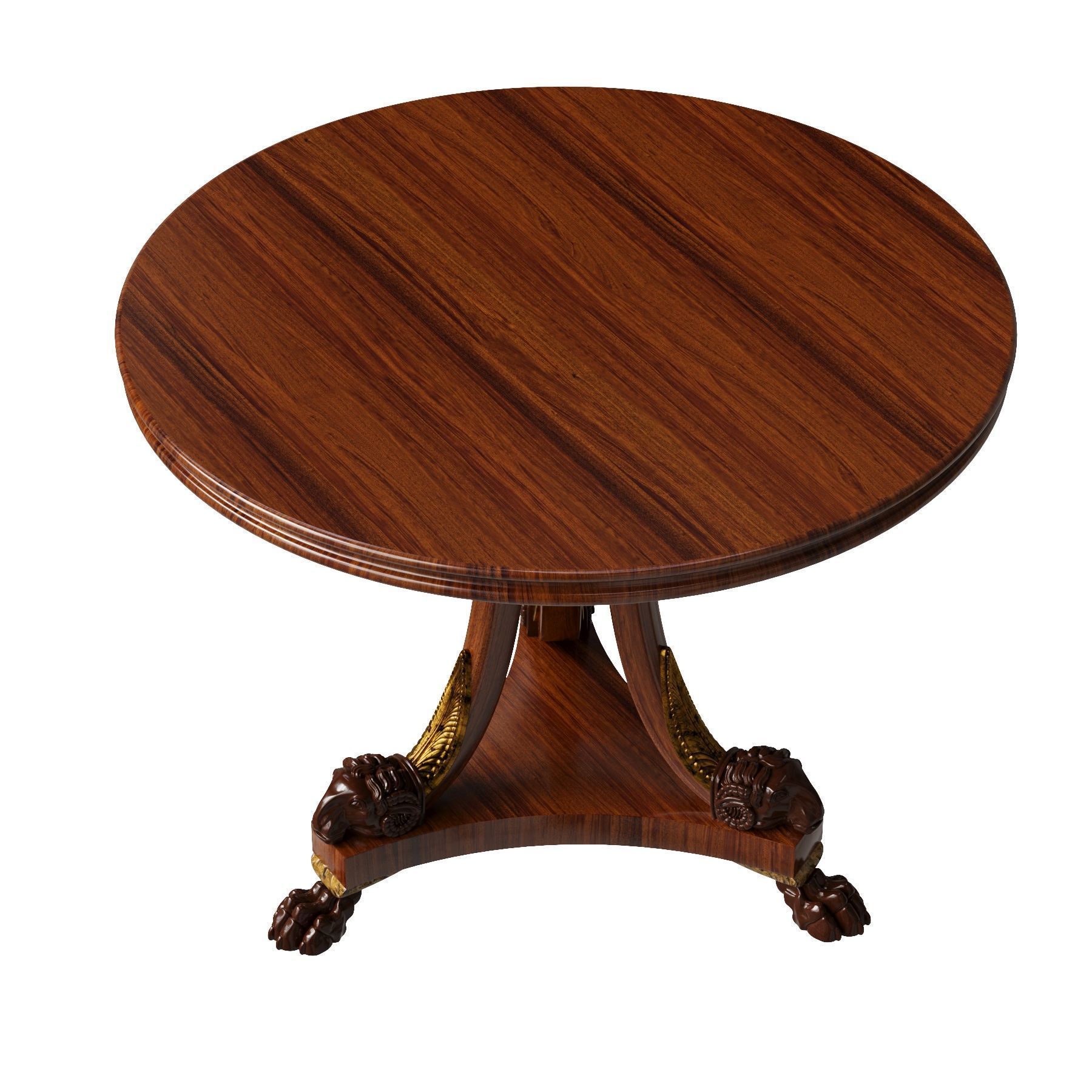 Early 19th Century Italian Centre Table Rams Head 3D model_1