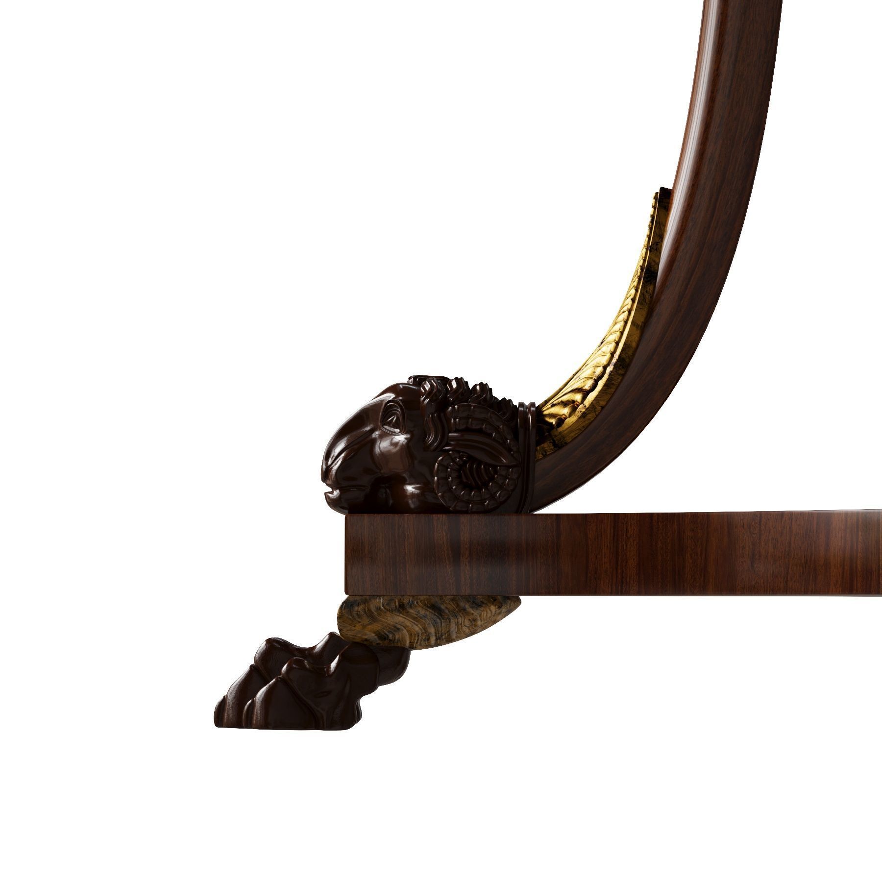 Early 19th Century Italian Centre Table Rams Head 3D model_5