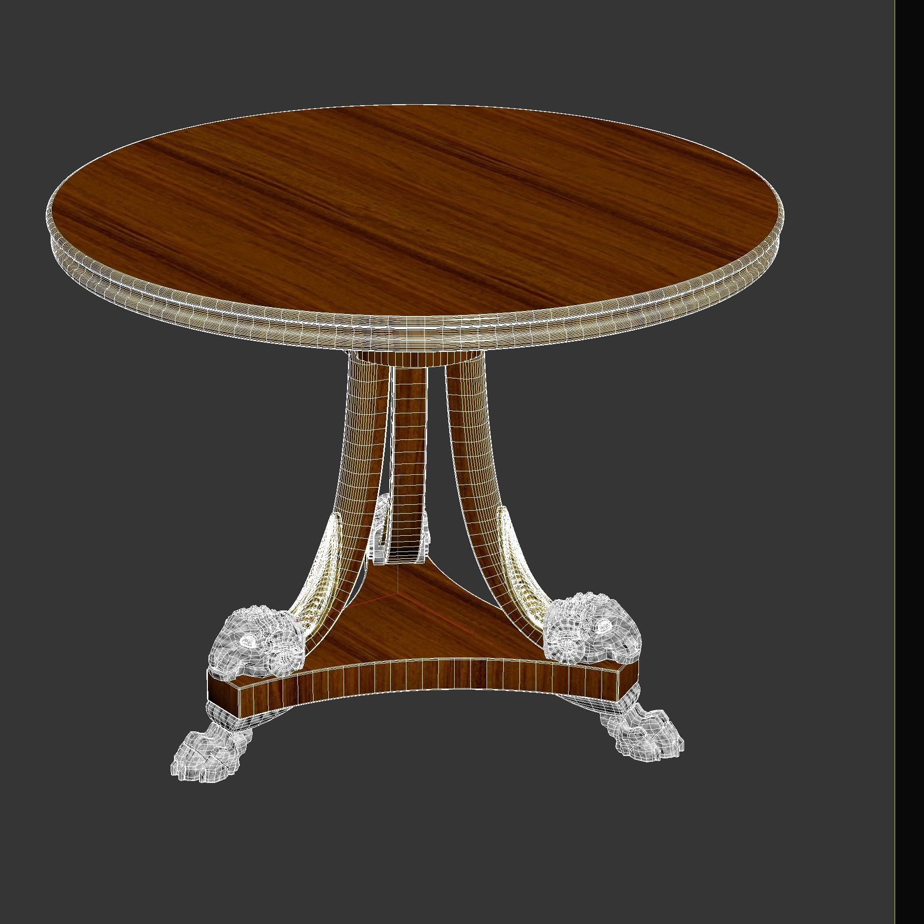 Early 19th Century Italian Centre Table Rams Head 3D model_7