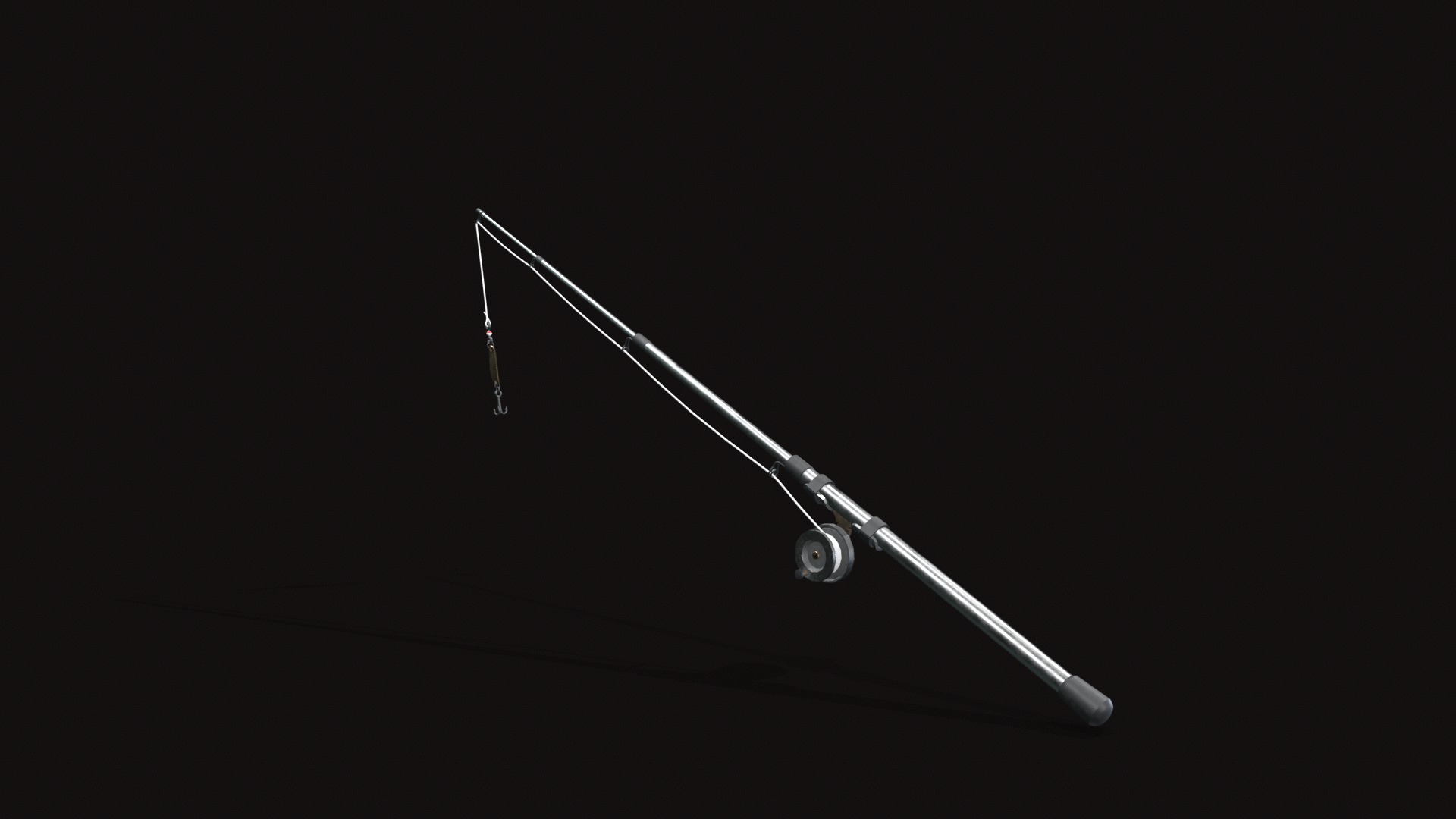 Fishing Rod V05 Low-poly 3D model_2