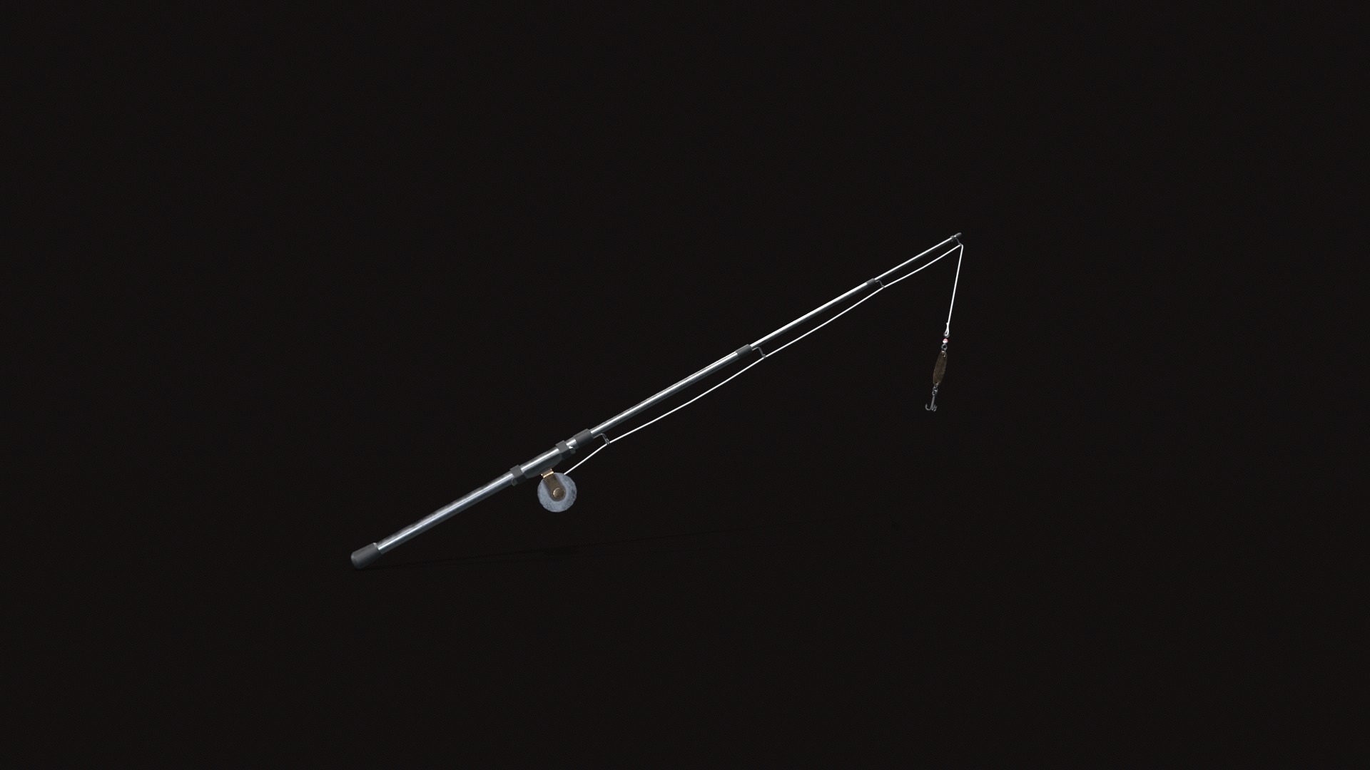 Fishing Rod V05 Low-poly 3D model_7