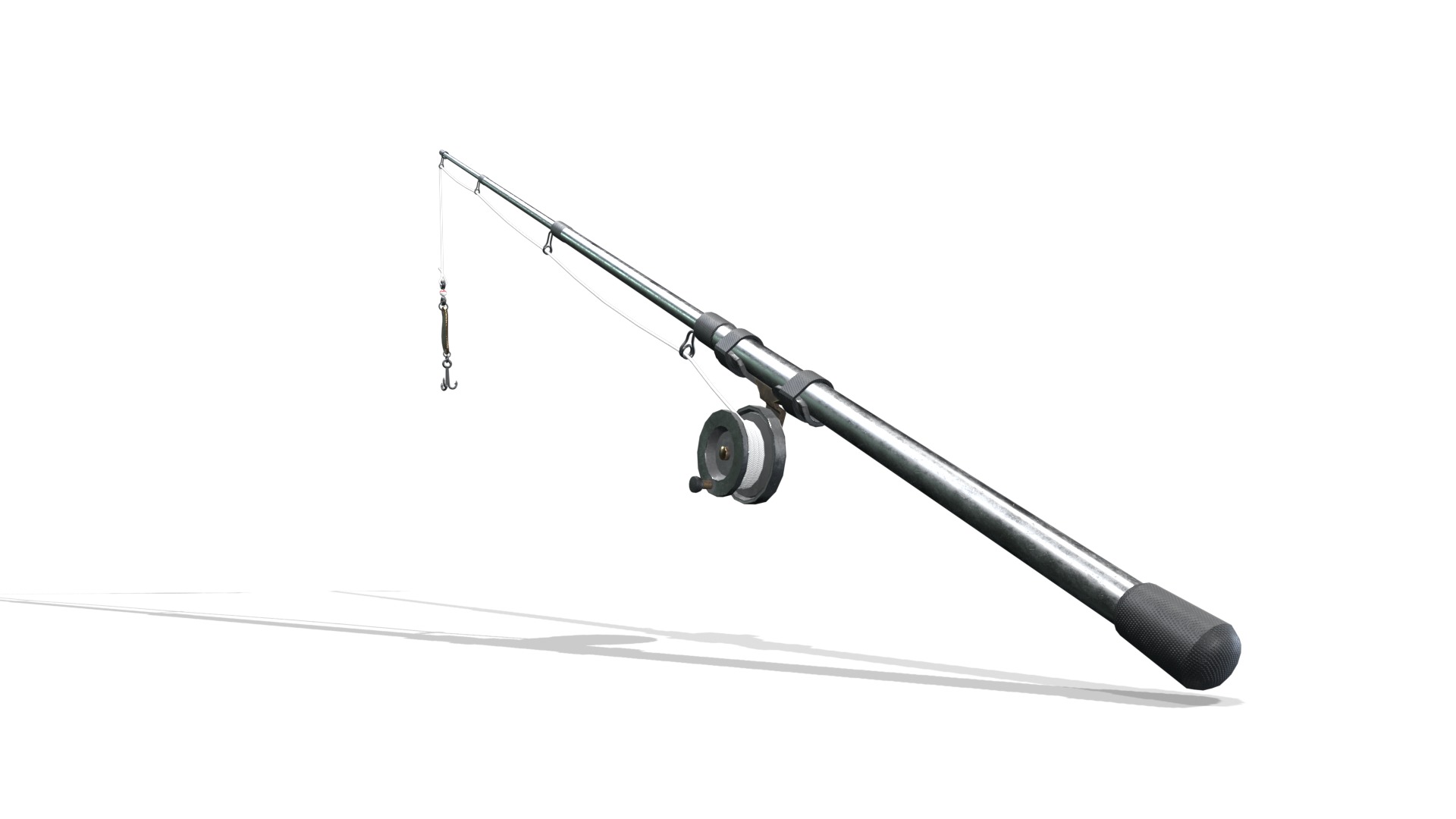 Fishing Rod V05 Low-poly 3D model_8