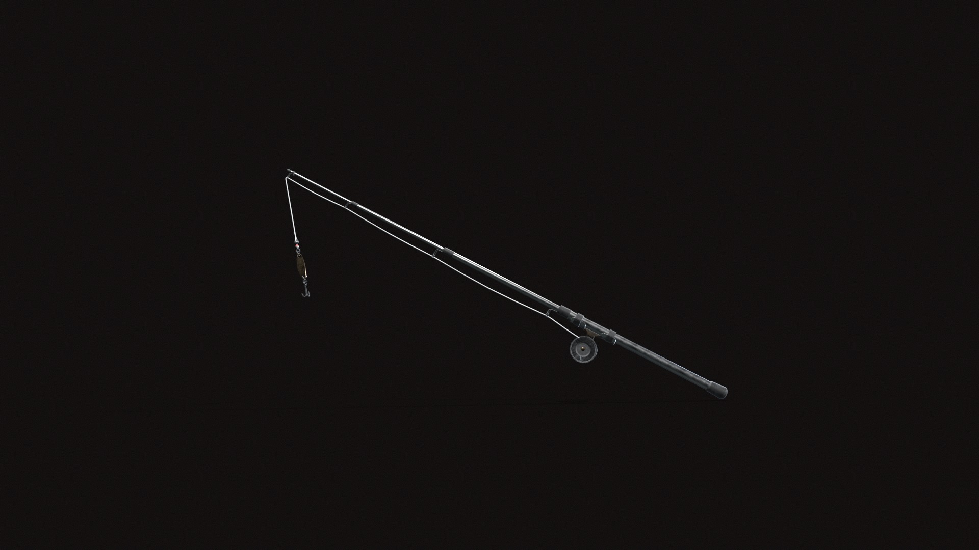 Fishing Rod V05 Low-poly 3D model_6