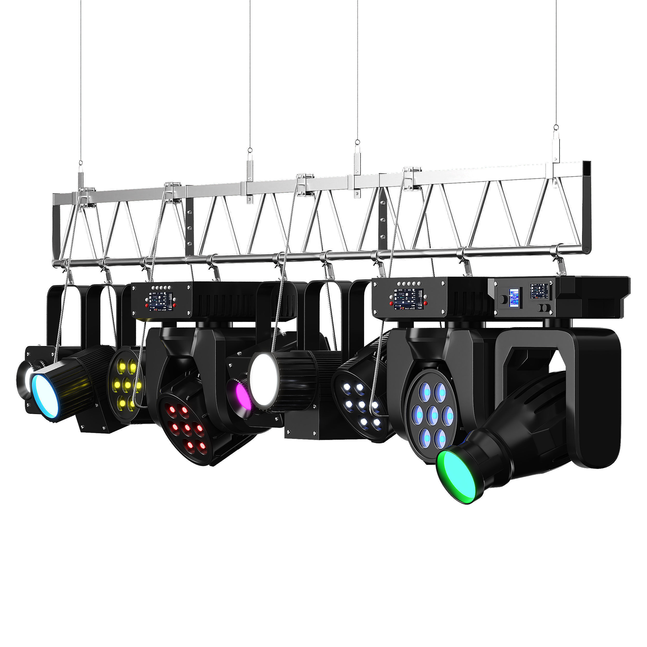 Soft theater farm with lighting equipment Low-poly 3D model_62