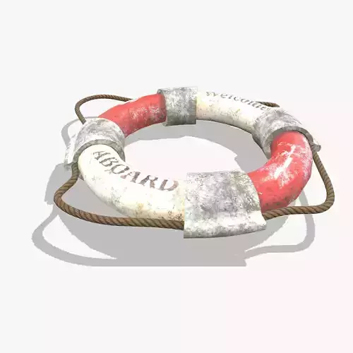 Life Saver Ring Low-poly 3D model