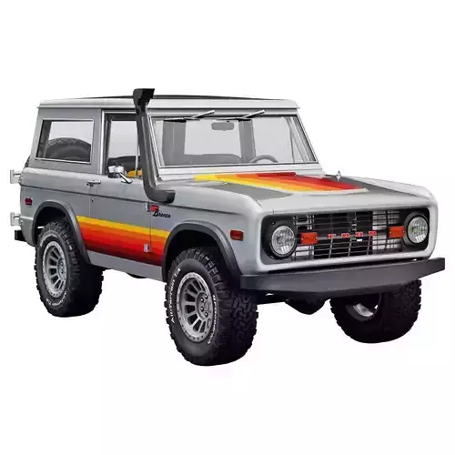 Ford bronco 1975 custom 3D model