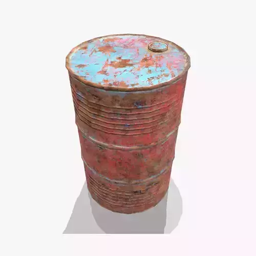 Metal Barrel V01 Low-poly 3D model