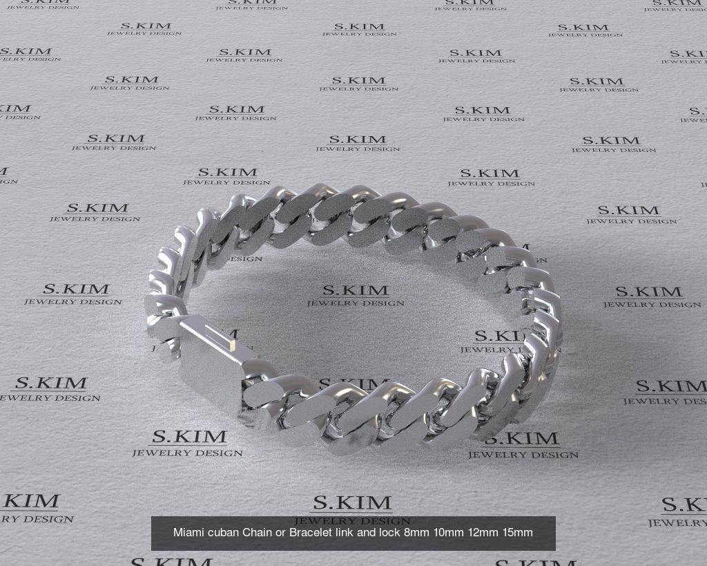 links and locks for bracelets and chains 3D Model Collection_10