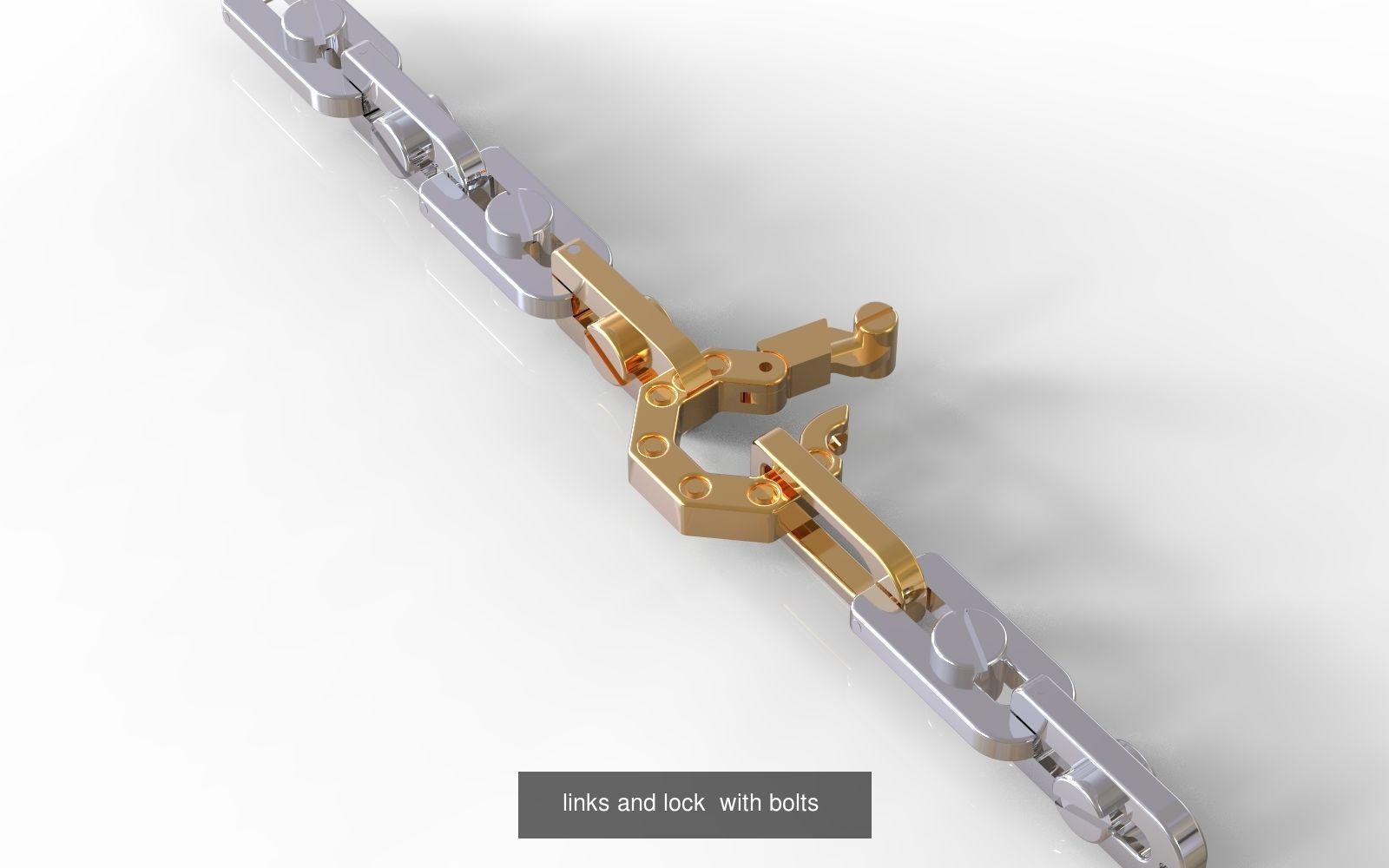 links and locks for bracelets and chains 3D Model Collection_3