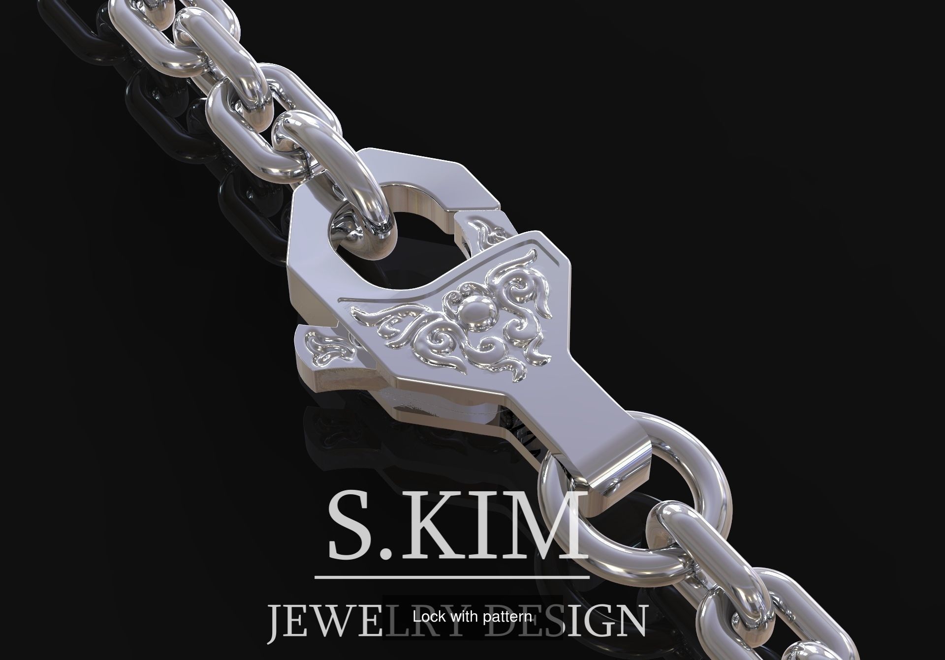 links and locks for bracelets and chains 3D Model Collection_4