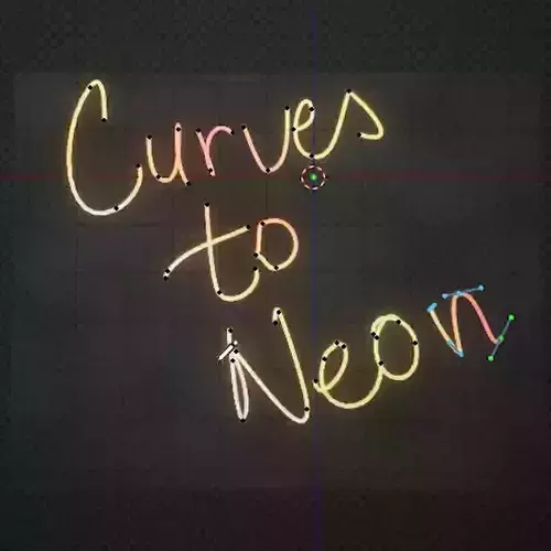 Procedural Neon Light - Drawing to Neon - Geometry Nodes