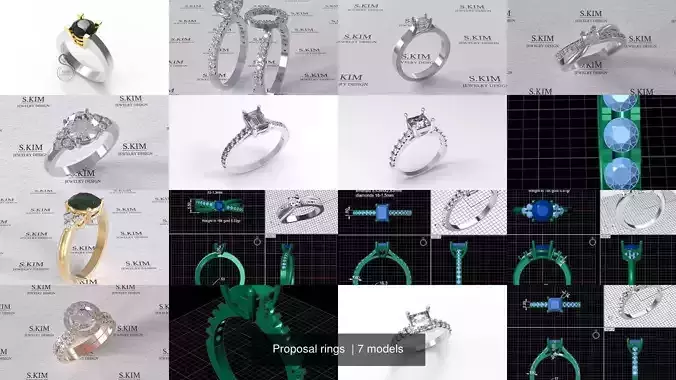 Proposal rings  3D Model Collection