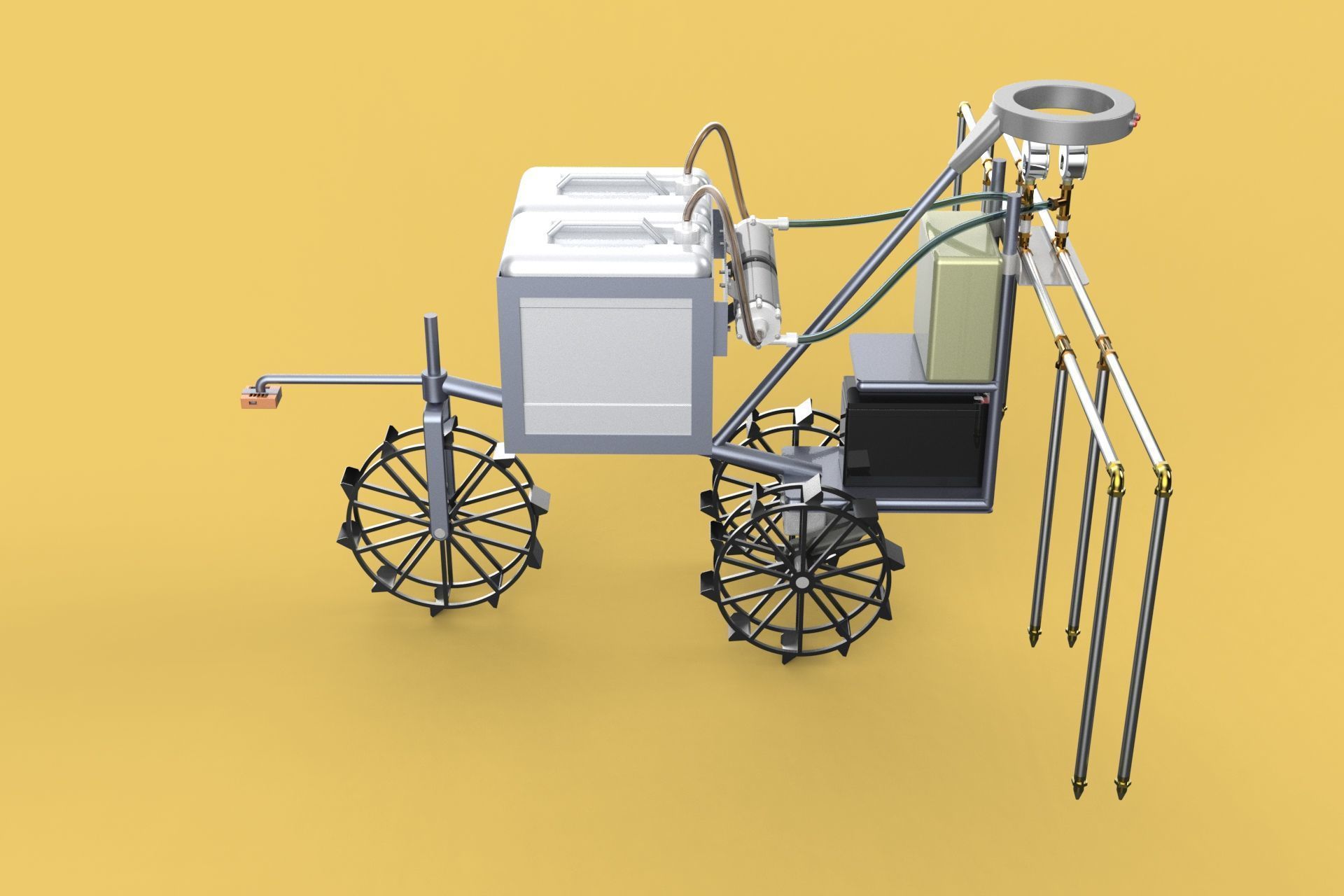 FARM SPRAYER AUTONOMOUS UNMANNED ROBOT FIELD TRACTOR AGRICULTURE 3D model_30