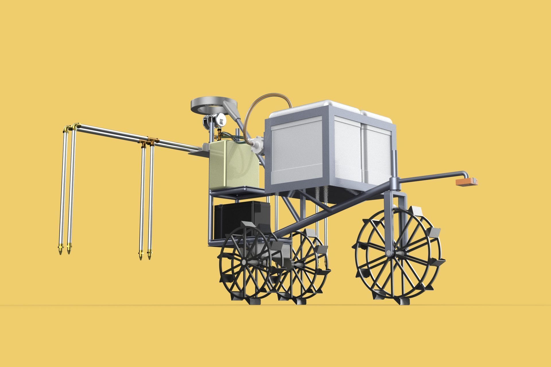 FARM SPRAYER AUTONOMOUS UNMANNED ROBOT FIELD TRACTOR AGRICULTURE 3D model_10