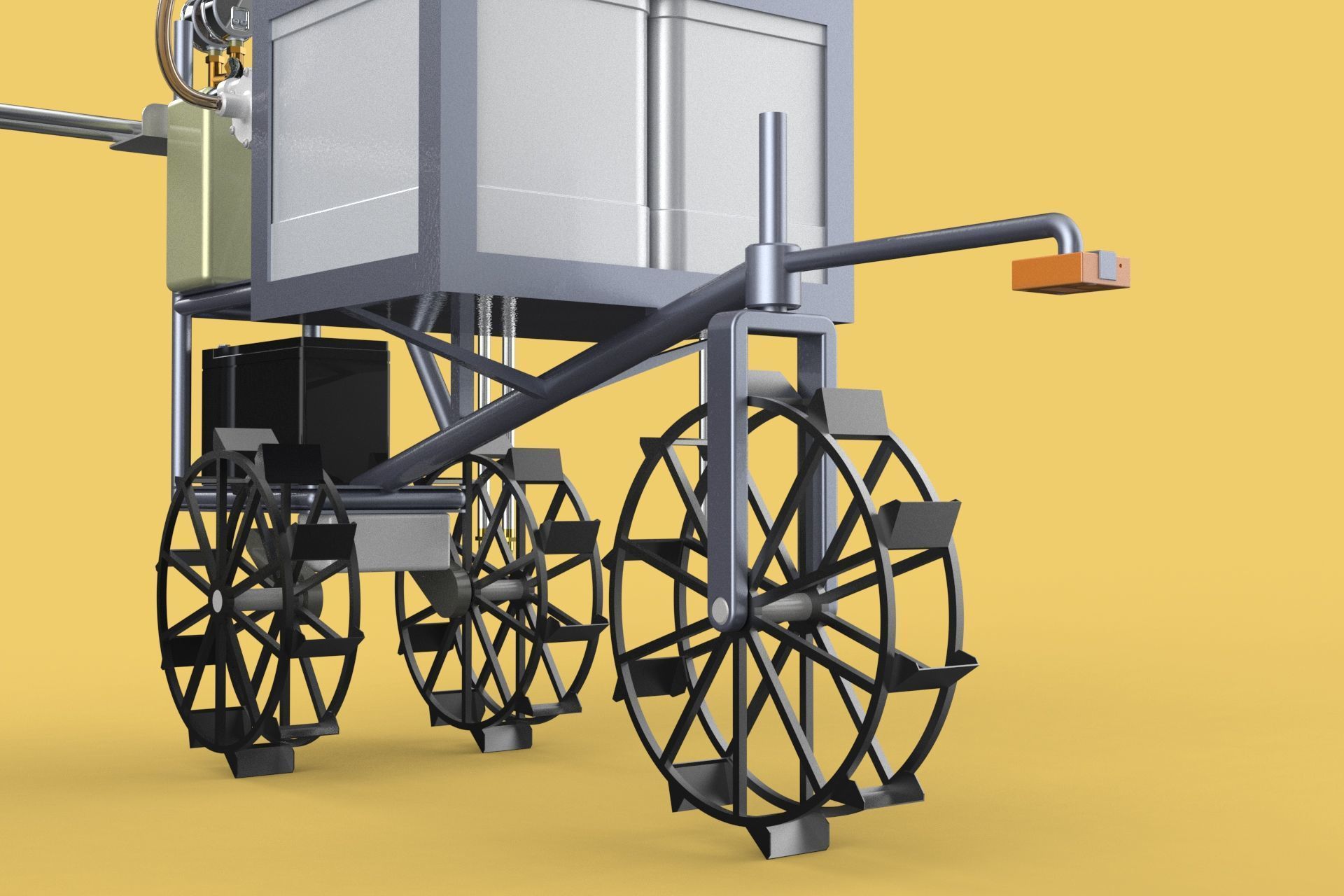 FARM SPRAYER AUTONOMOUS UNMANNED ROBOT FIELD TRACTOR AGRICULTURE 3D model_18