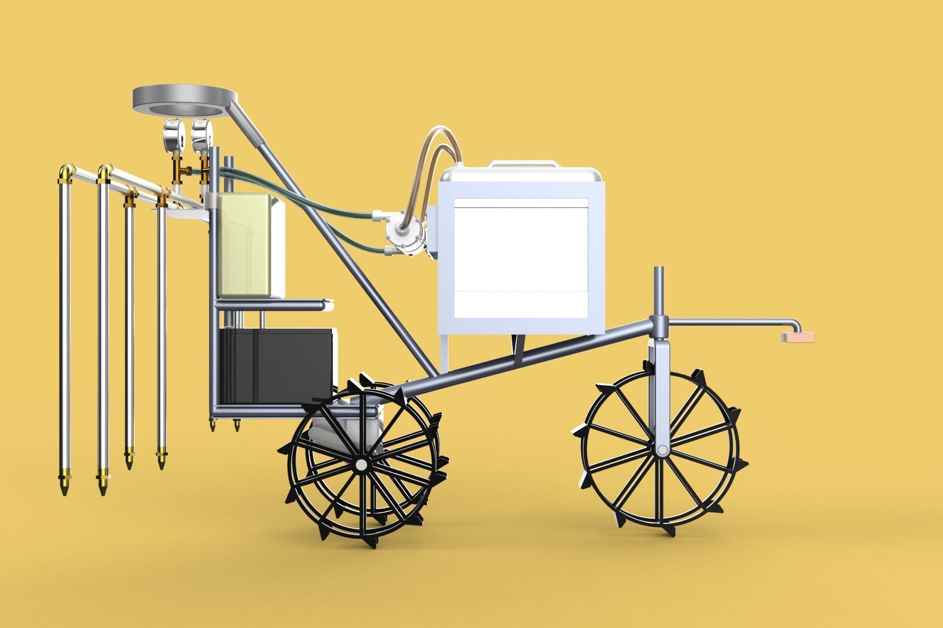 FARM SPRAYER AUTONOMOUS UNMANNED ROBOT FIELD TRACTOR AGRICULTURE 3D model_27