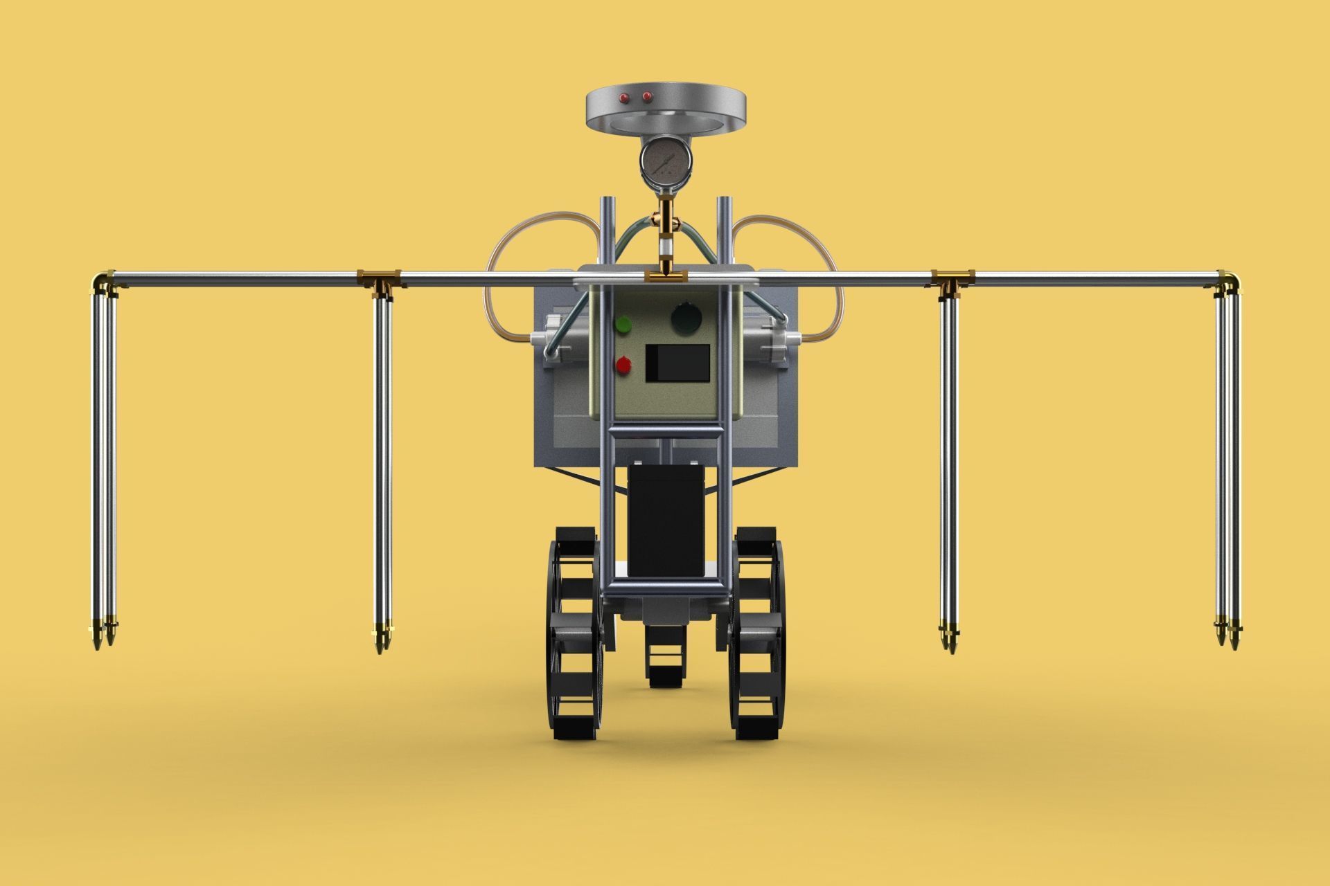 FARM SPRAYER AUTONOMOUS UNMANNED ROBOT FIELD TRACTOR AGRICULTURE 3D model_25