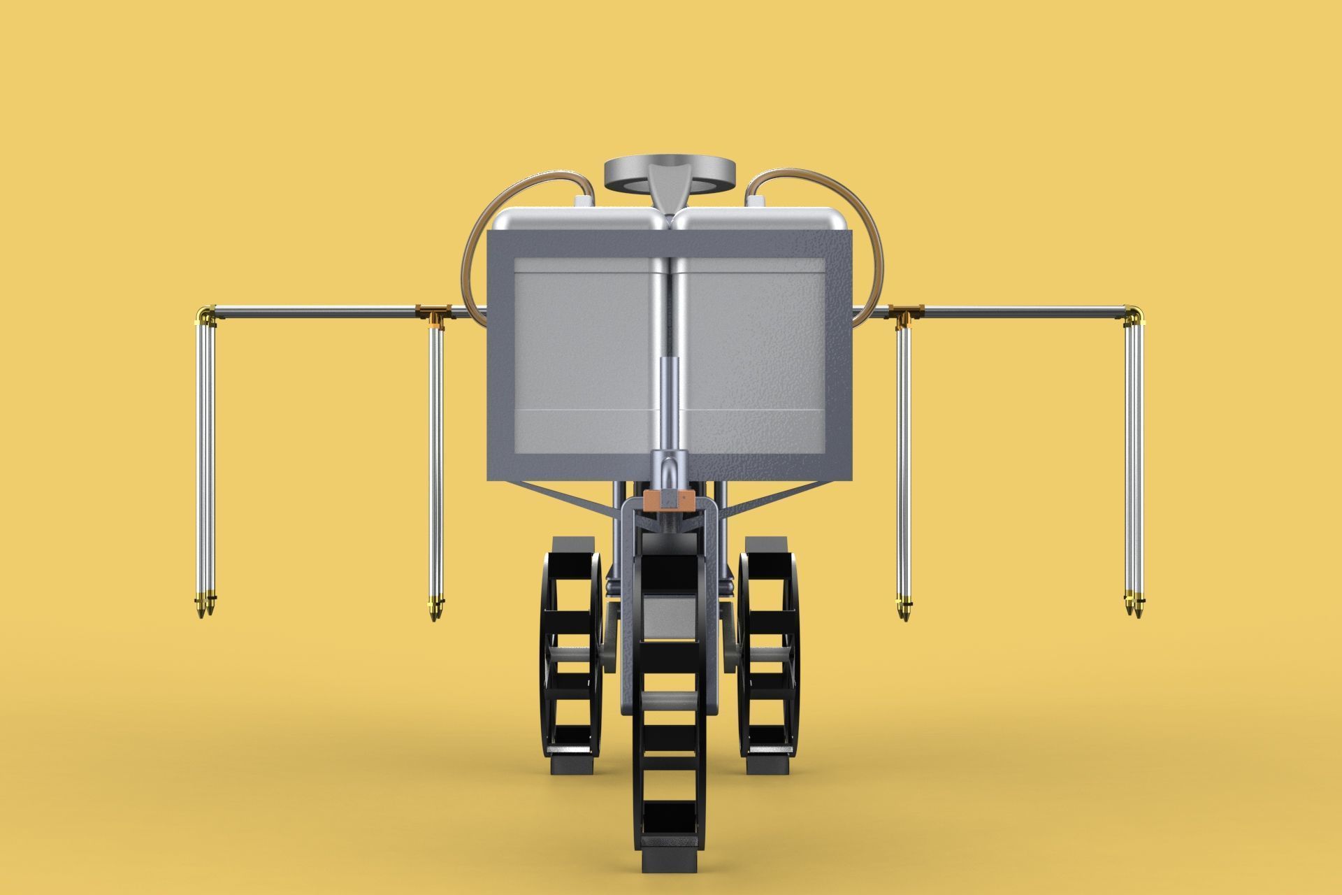 FARM SPRAYER AUTONOMOUS UNMANNED ROBOT FIELD TRACTOR AGRICULTURE 3D model_11