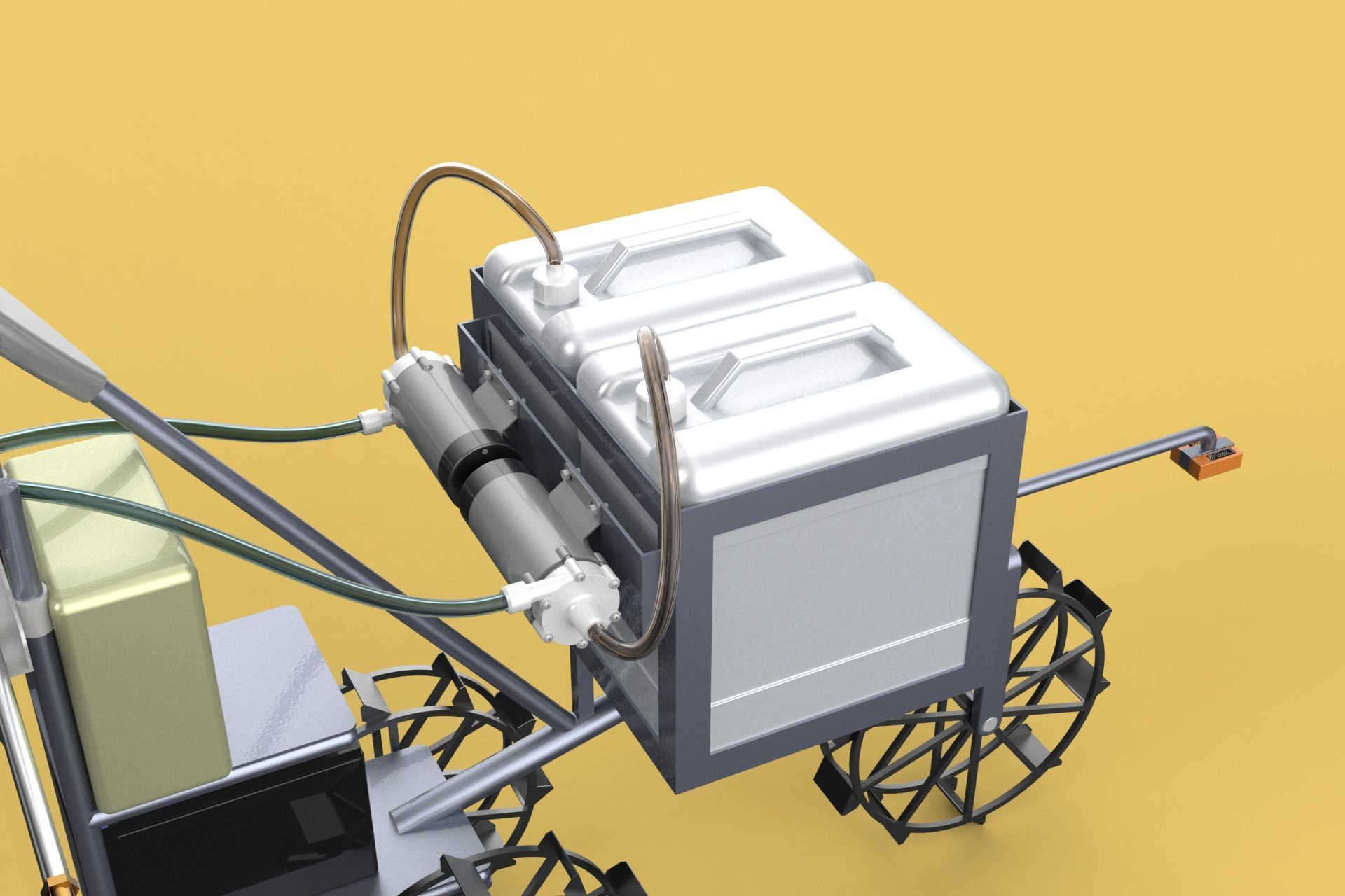 FARM SPRAYER AUTONOMOUS UNMANNED ROBOT FIELD TRACTOR AGRICULTURE 3D model_19