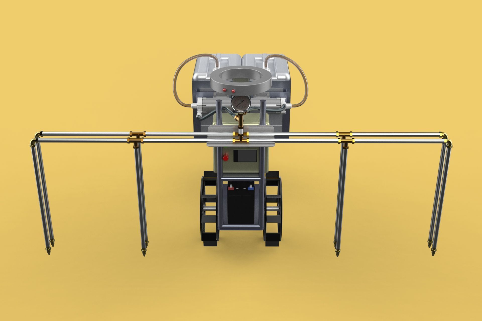 FARM SPRAYER AUTONOMOUS UNMANNED ROBOT FIELD TRACTOR AGRICULTURE 3D model_26