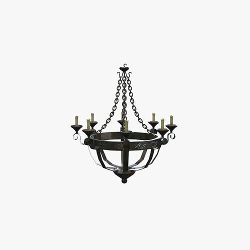Medieval Chandelier V03 Low-poly 3D model