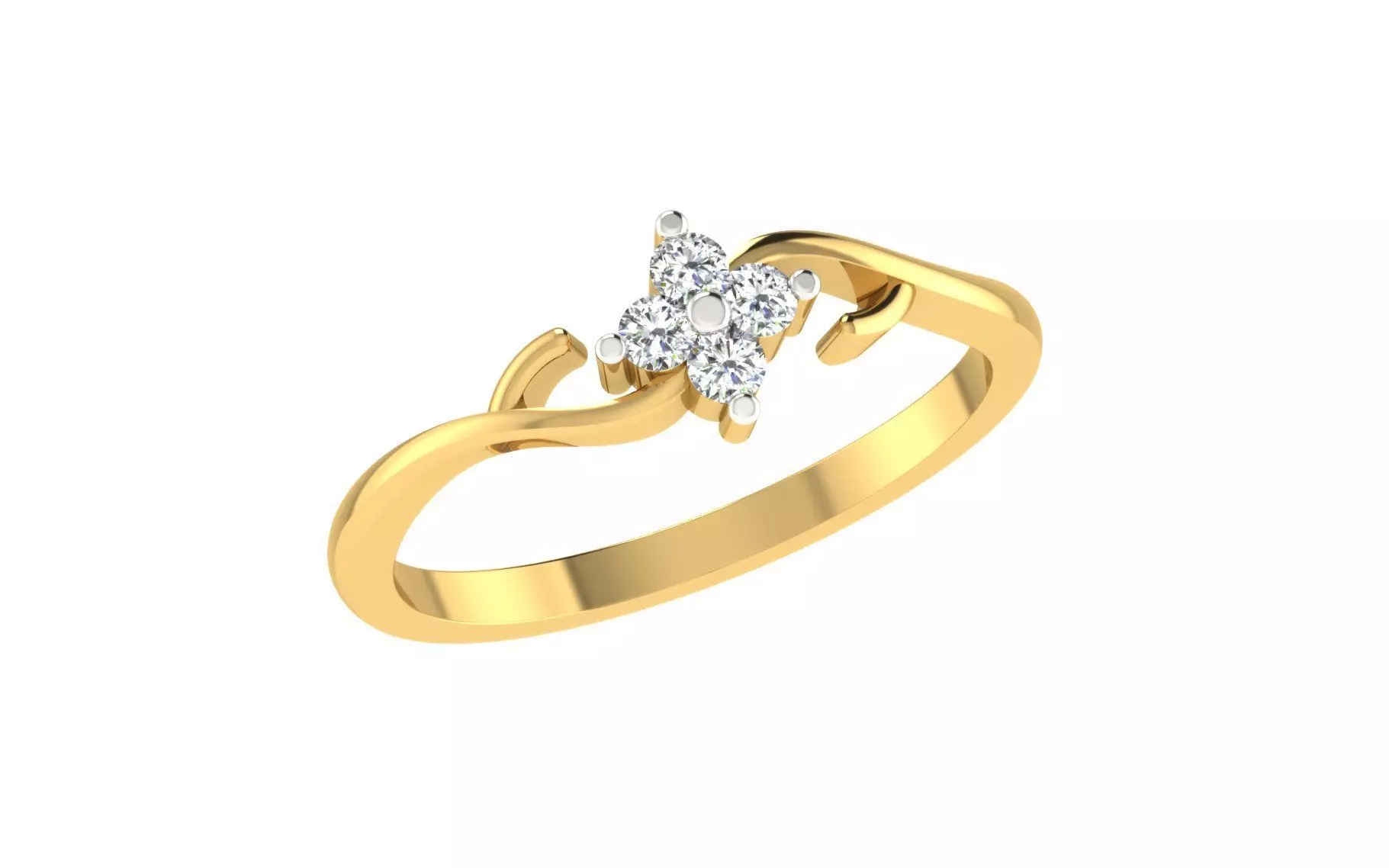Women Ring  Render 3dm STL OBJ FBX Details 3D print model_0