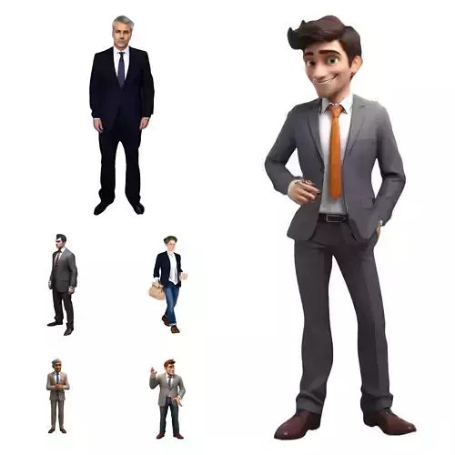 Business Professional Character Pack 3D print model