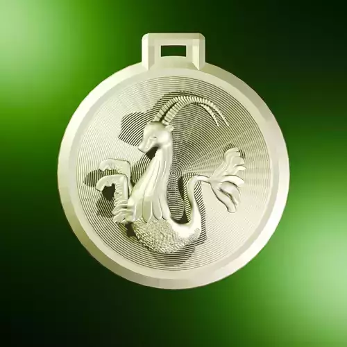 Capricorn Medalion Free 3D print model