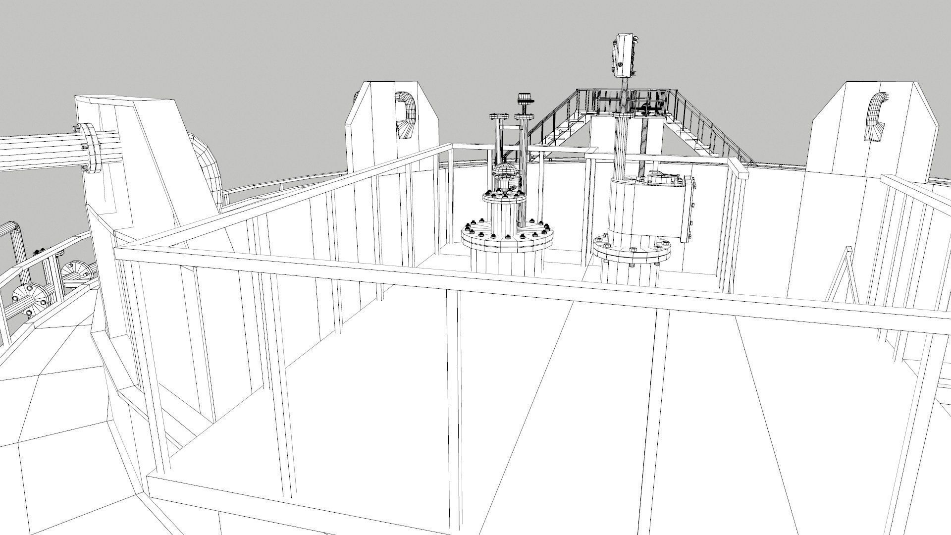 Oil Storage Tank Low-poly 3D model_14