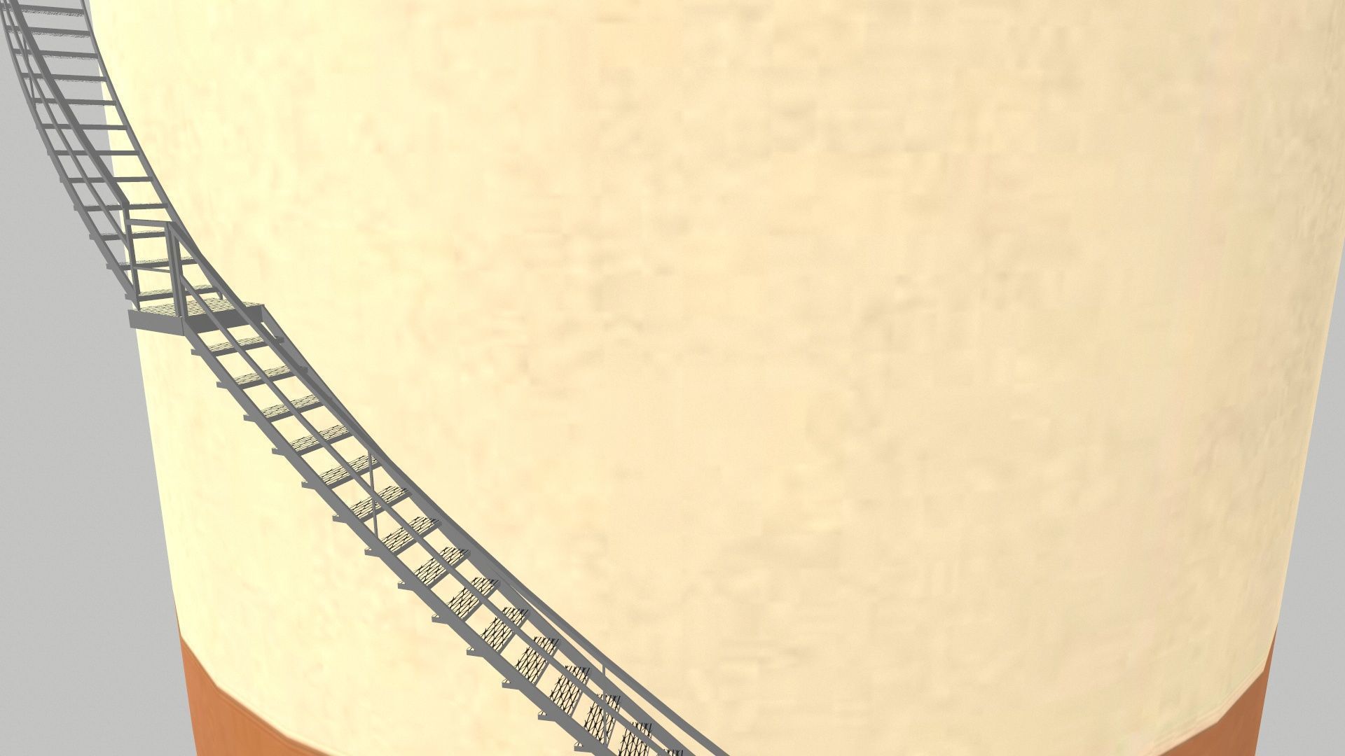 Oil Storage Tank Low-poly 3D model_4