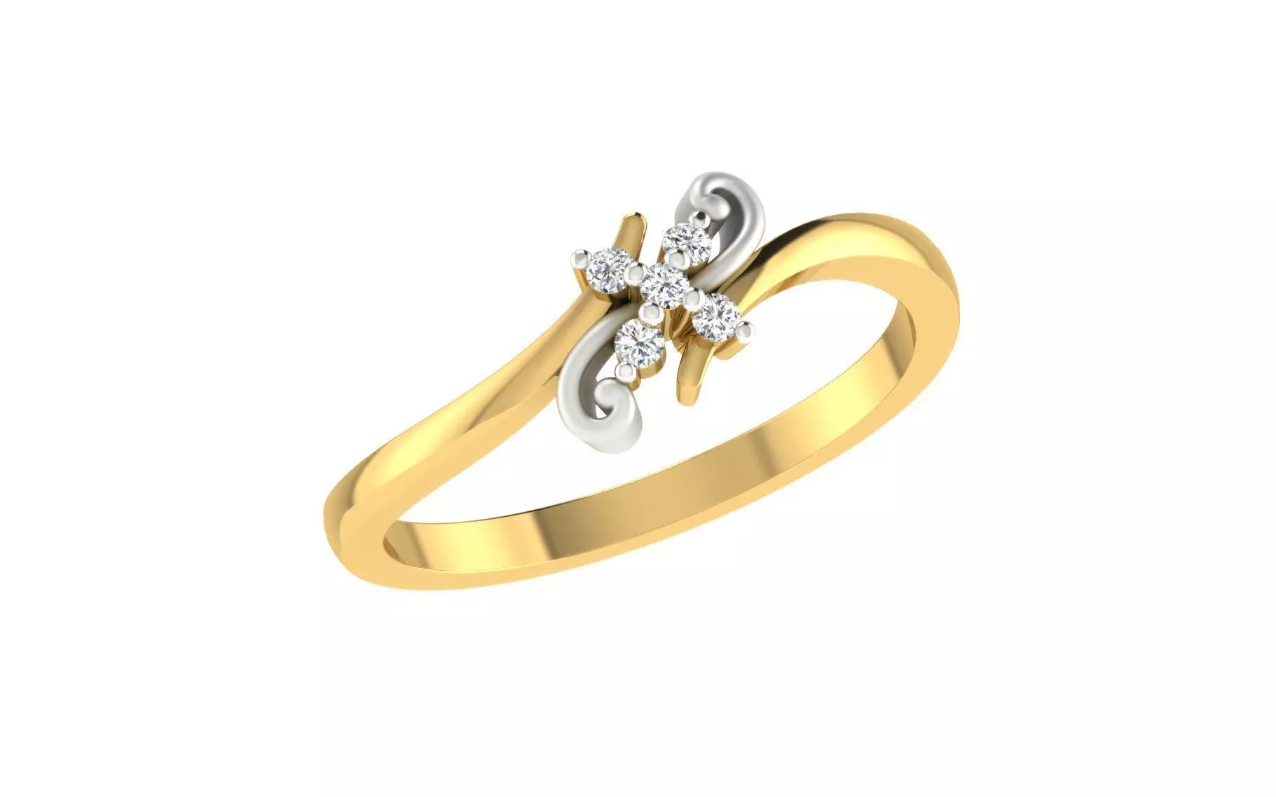 Women Ring Render 3dm STL OBJ FBX Details 3D print model