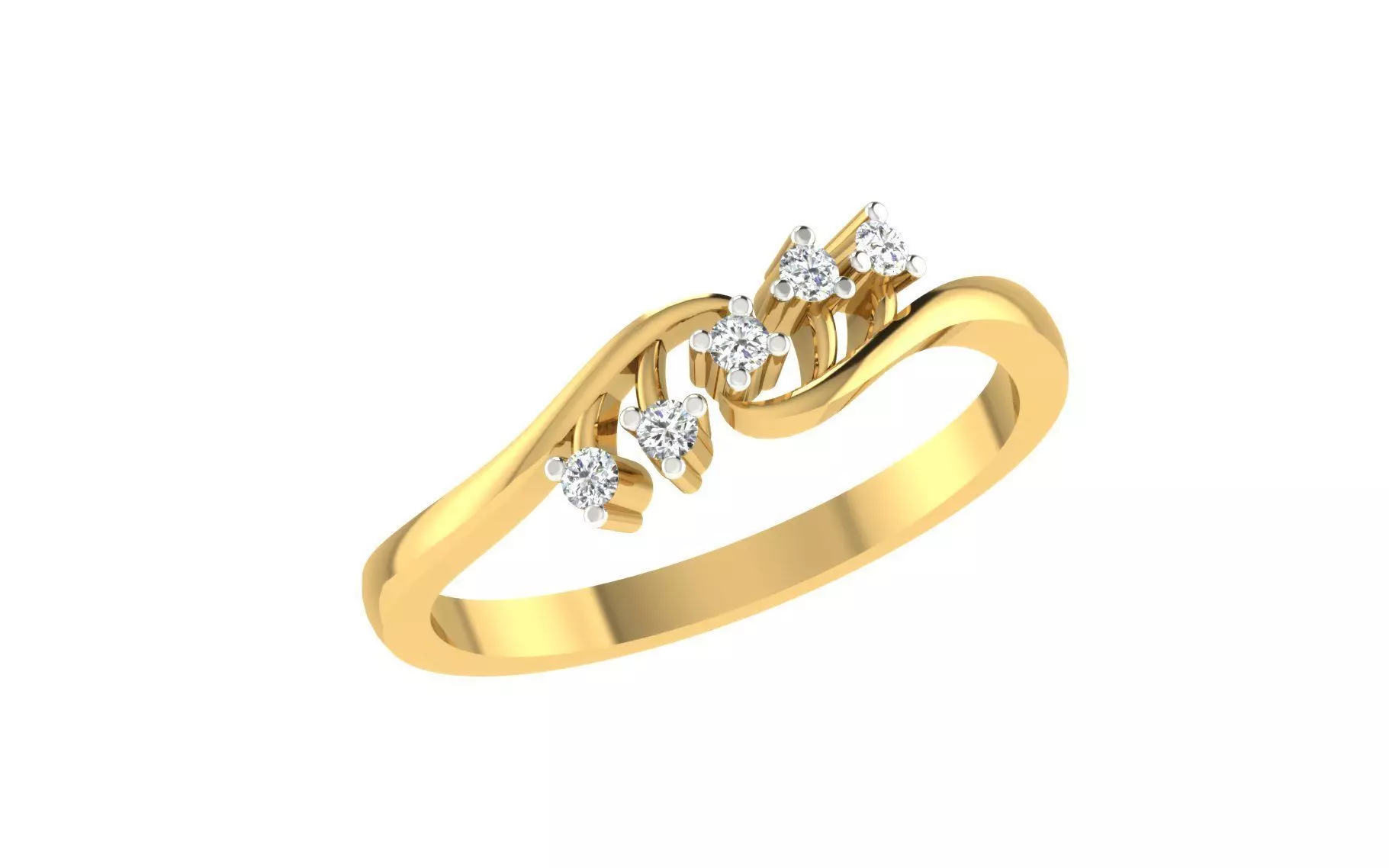 Women Ring Render 3dm STL OBJ FBX Details 3D print model_0