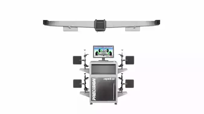 Wheel Alignment Machine Low-poly 3D model