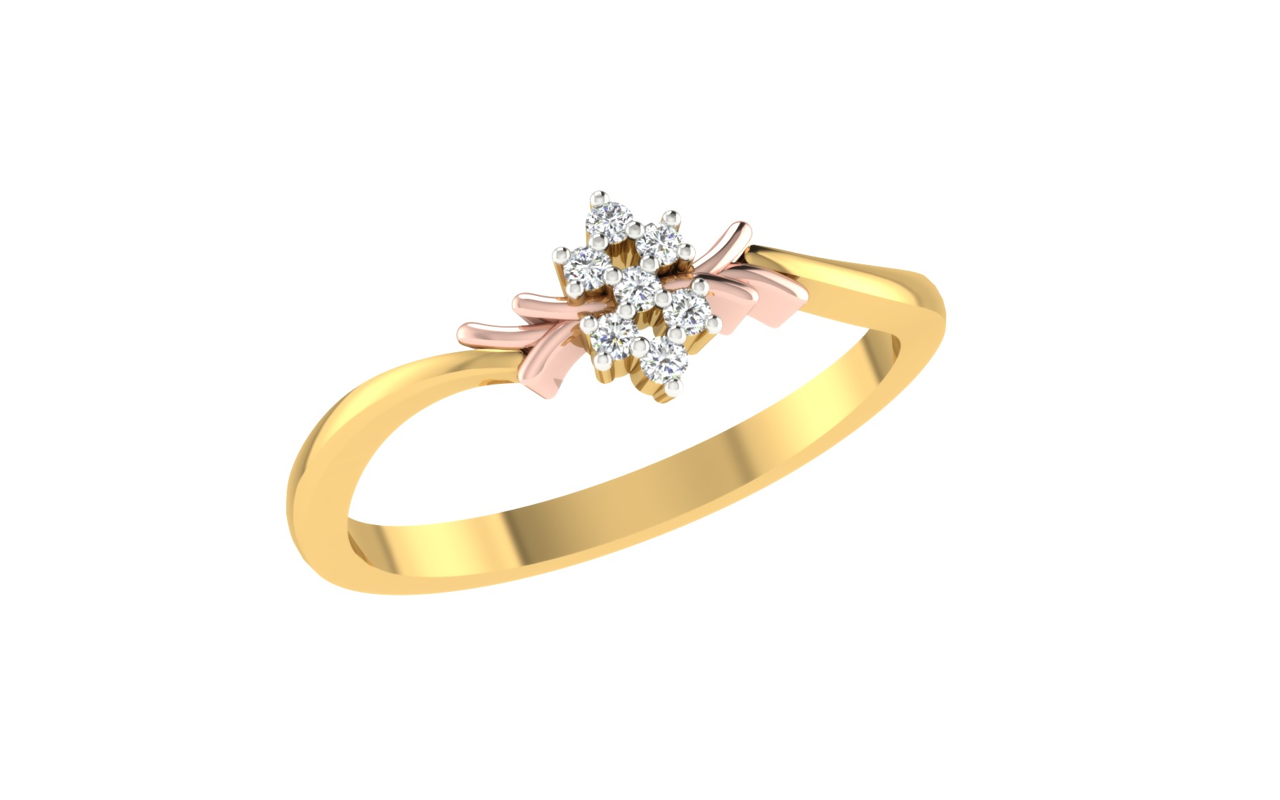 Women Ring  Render 3dm STL OBJ FBX Details 3D print model_2