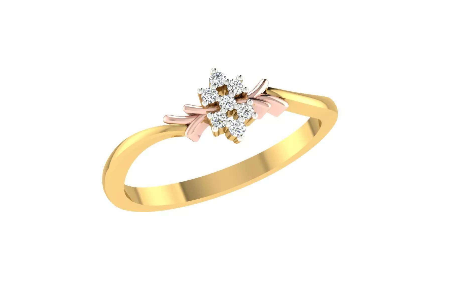Women Ring  Render 3dm STL OBJ FBX Details 3D print model_0