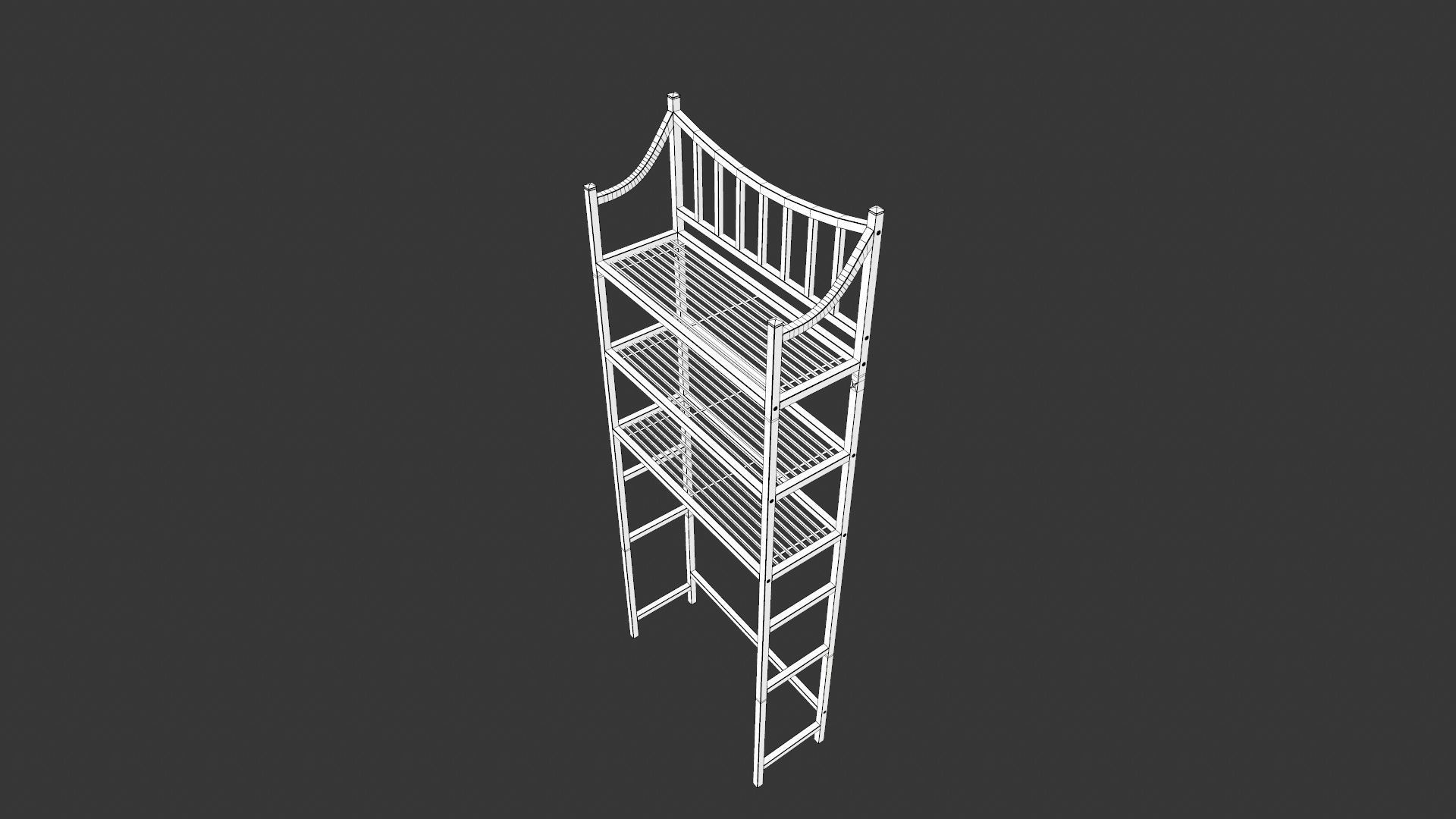 Modular Racks Low-poly 3D model_8