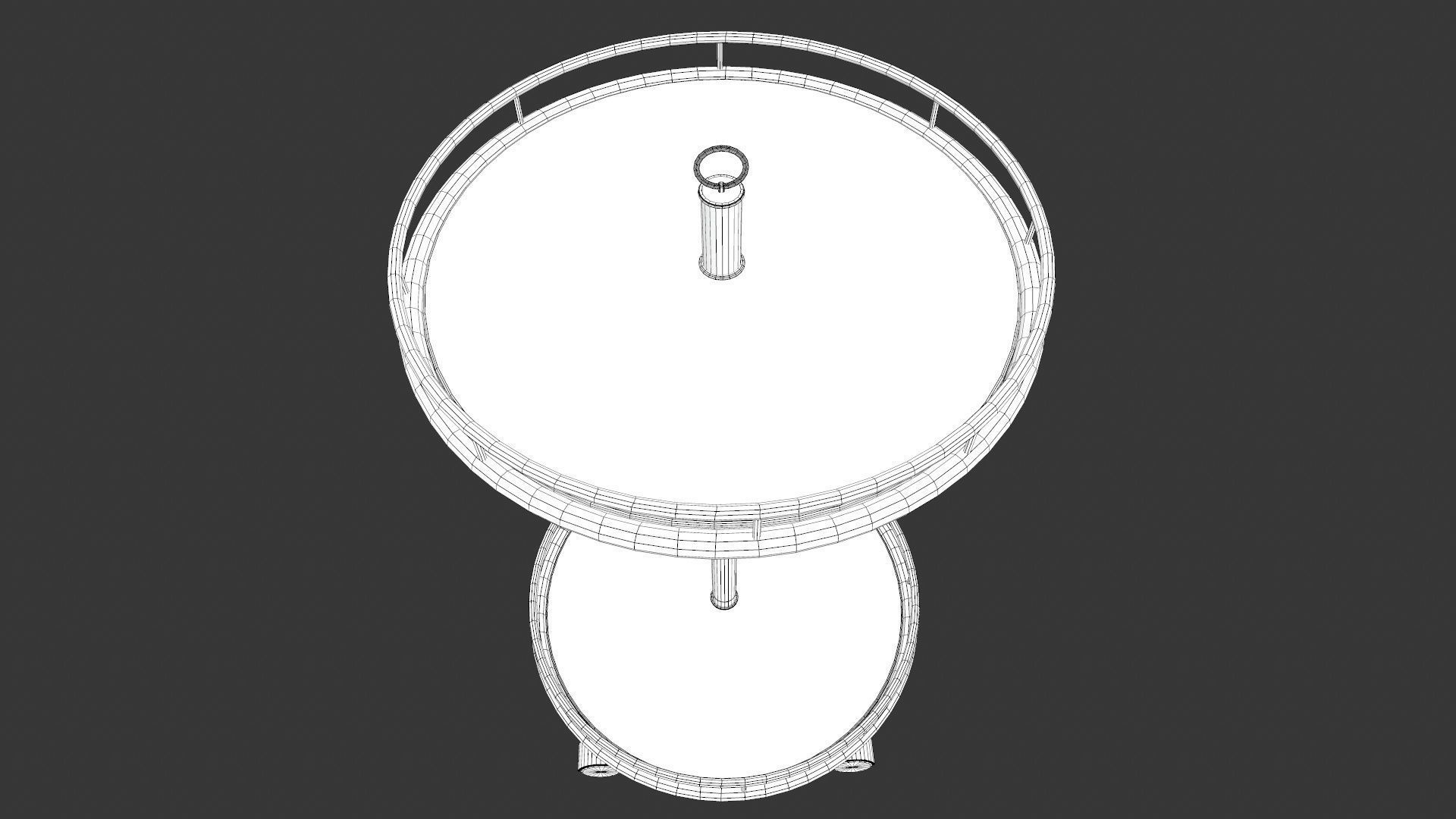 Side Table Low-poly 3D model_12