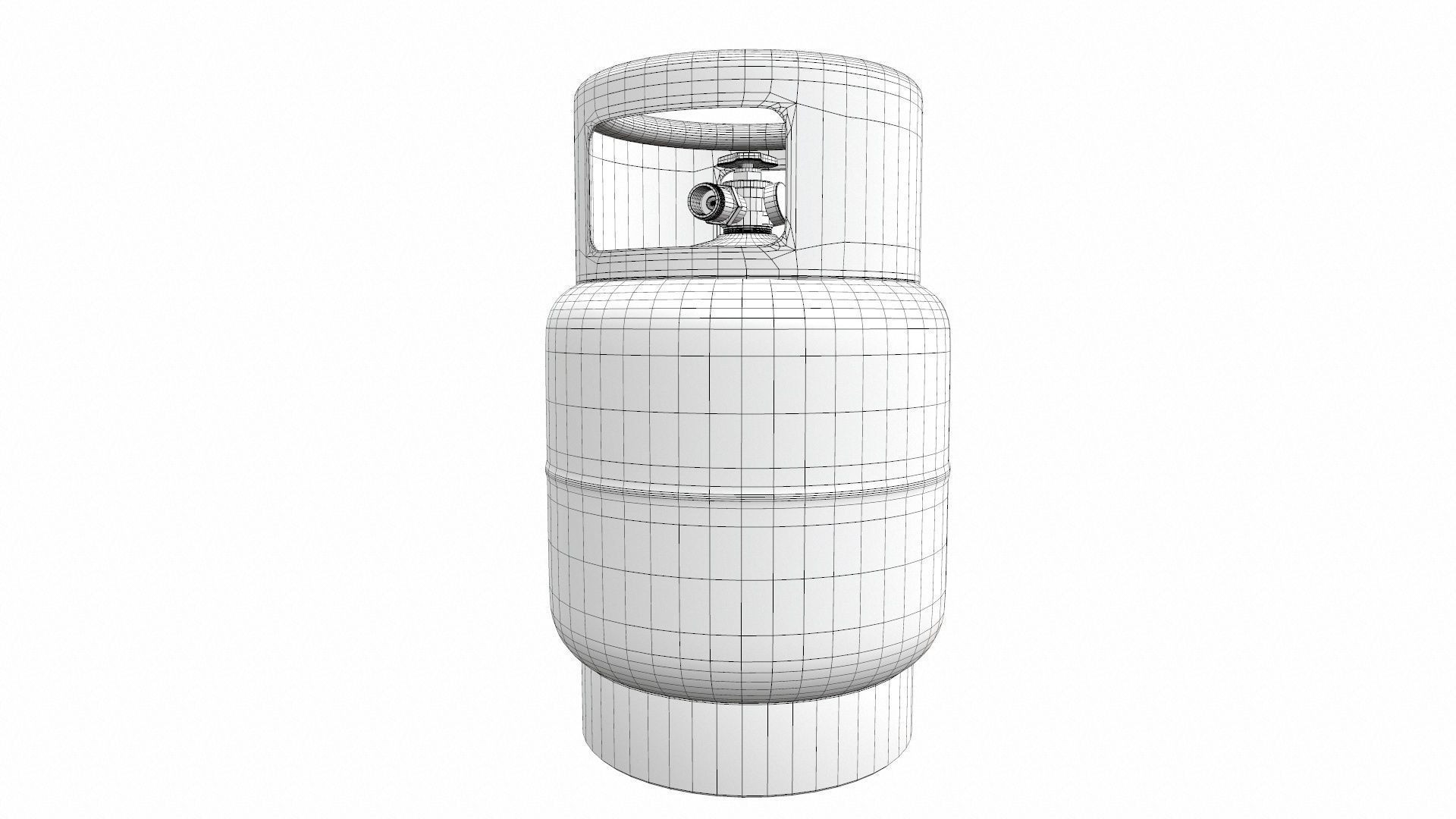 Gas Cylinder Low-poly 3D model_9