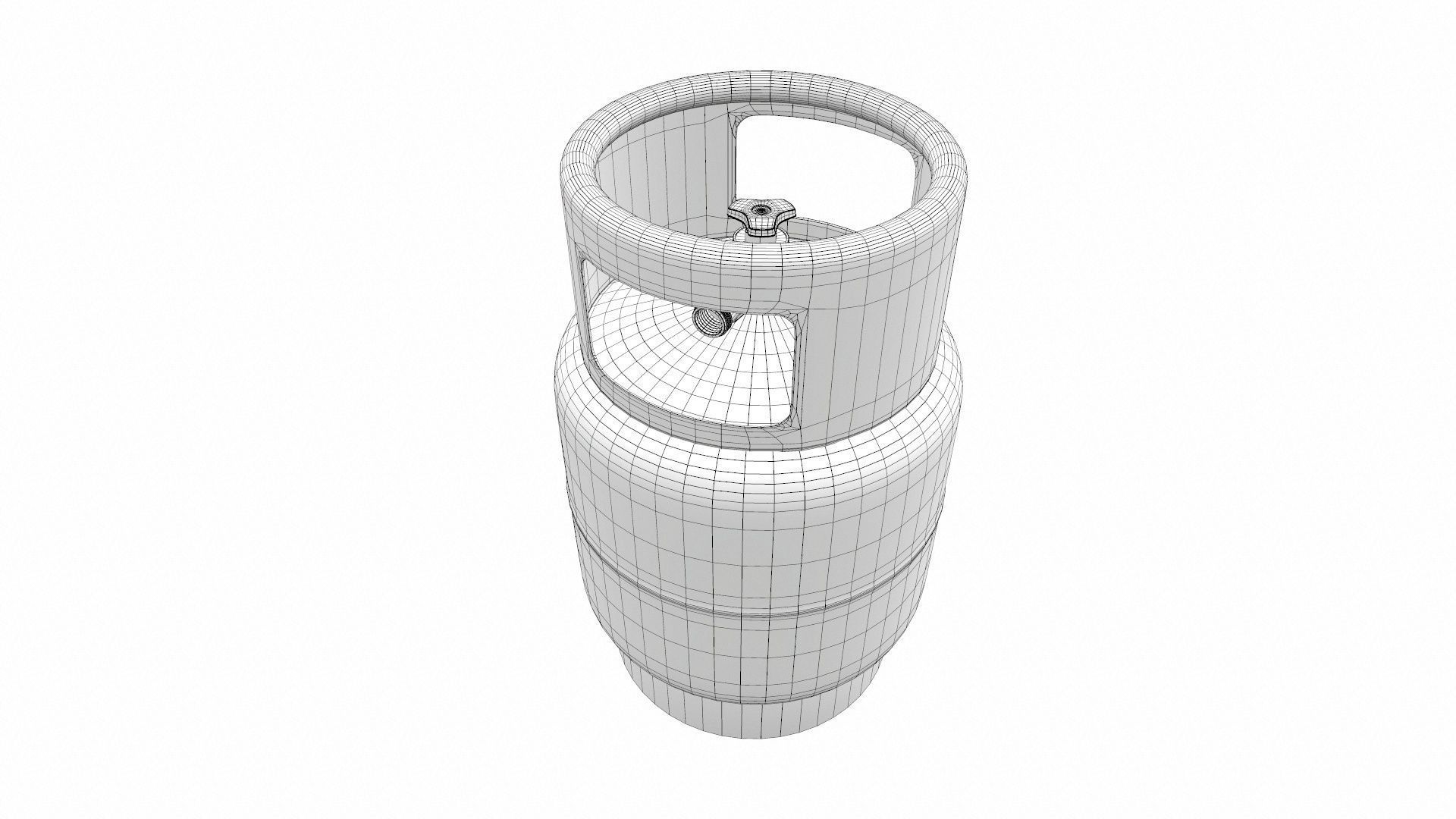 Gas Cylinder Low-poly 3D model_8